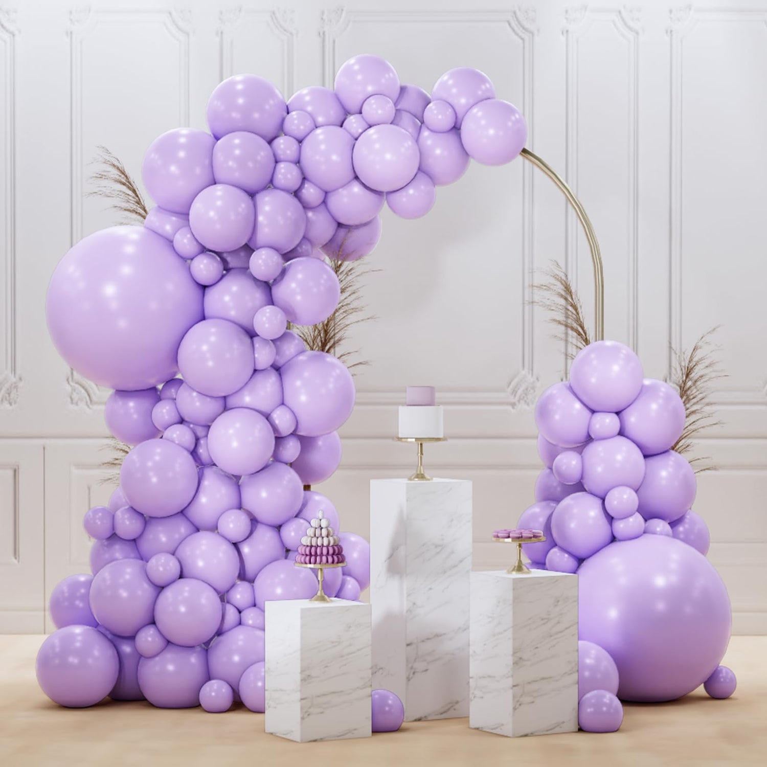 Macaron Purple-Q10 Balloons Arch Kit Garland 92pcs (5/10/12/18 inch)