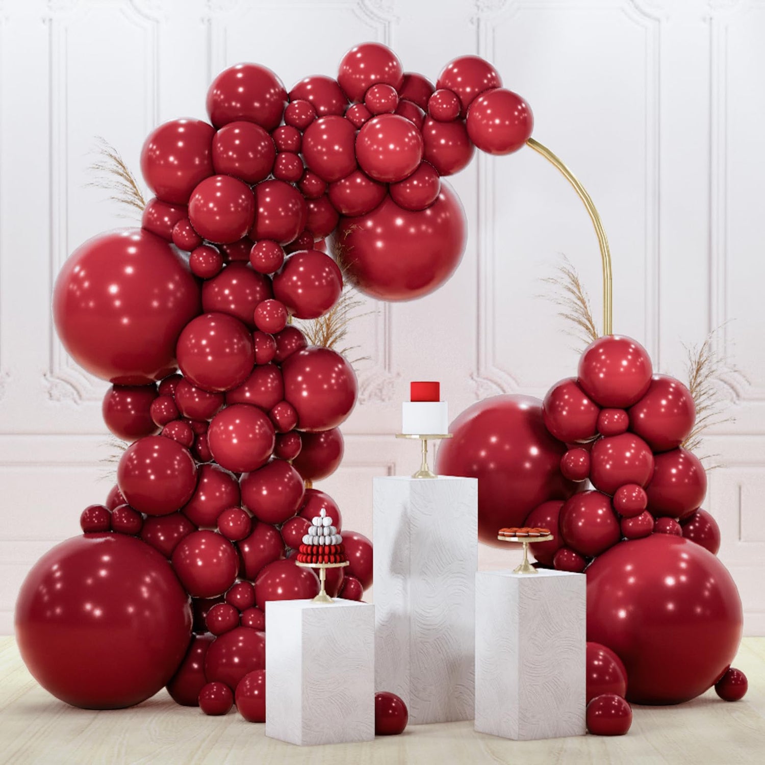Burgundy-Y62 Balloons Arch Kit Garland 130pcs (5/10/12/18 inch)