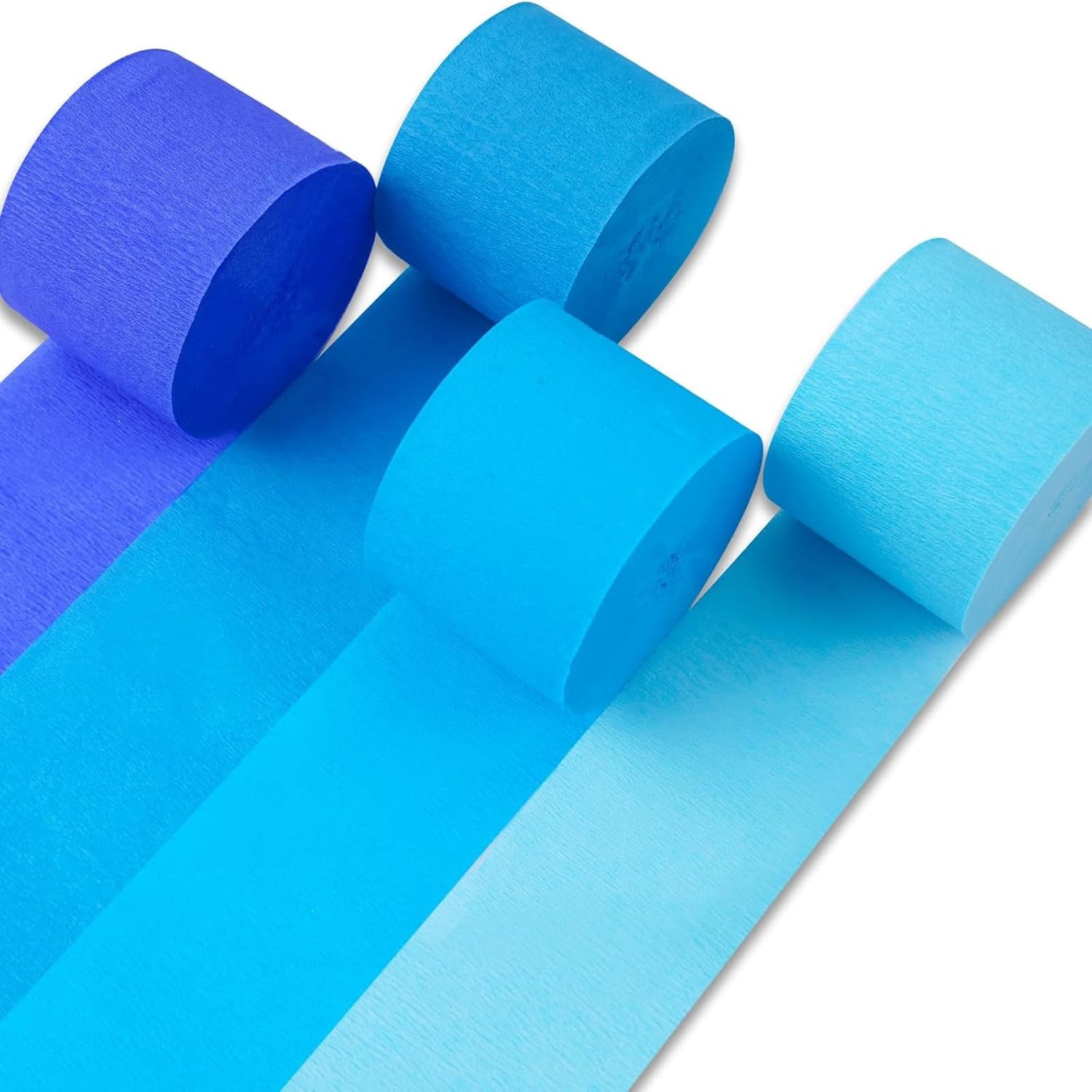 Blue Ombre Crepe Paper 4pcs