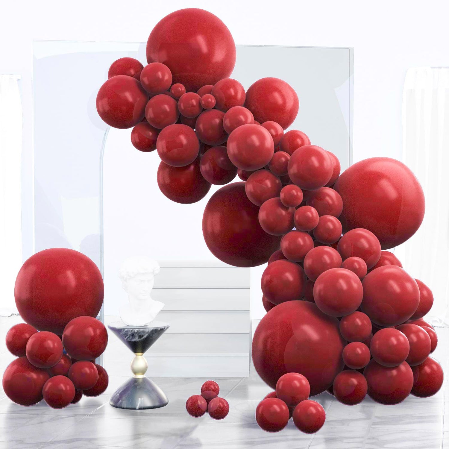 Burgundy-Y62 Balloons Arch Kit Garland 120pcs (5/10/12/18 inch)