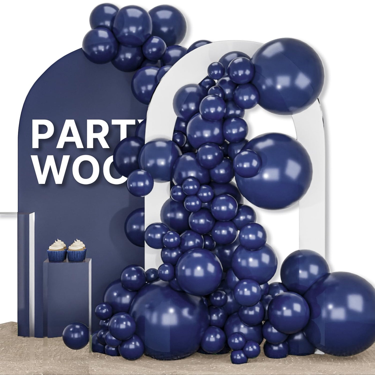 Blue-Z90 Balloons Arch Kit Garland 155pcs (5/10/12/18 inch)