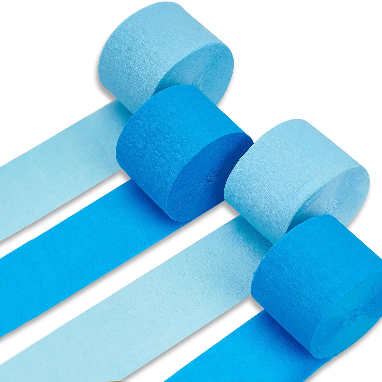 Light Blue & Sky Blue Crepe Paper 4pcs