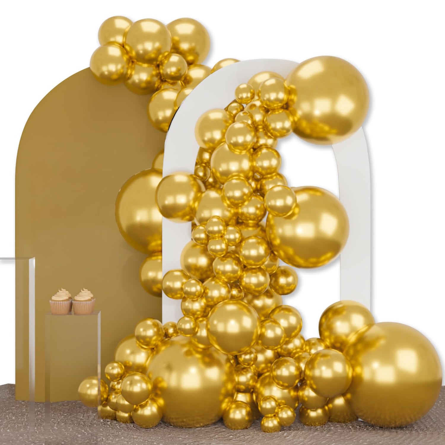 Gold-G101 Metallic Balloons Arch Kit Garland 92pcs (5/10/12/18 inch)