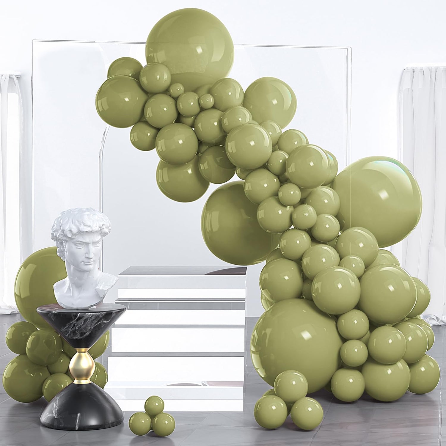 Green-F11 Balloons Arch Kit Garland 130pcs (5/10/12/18 inch)