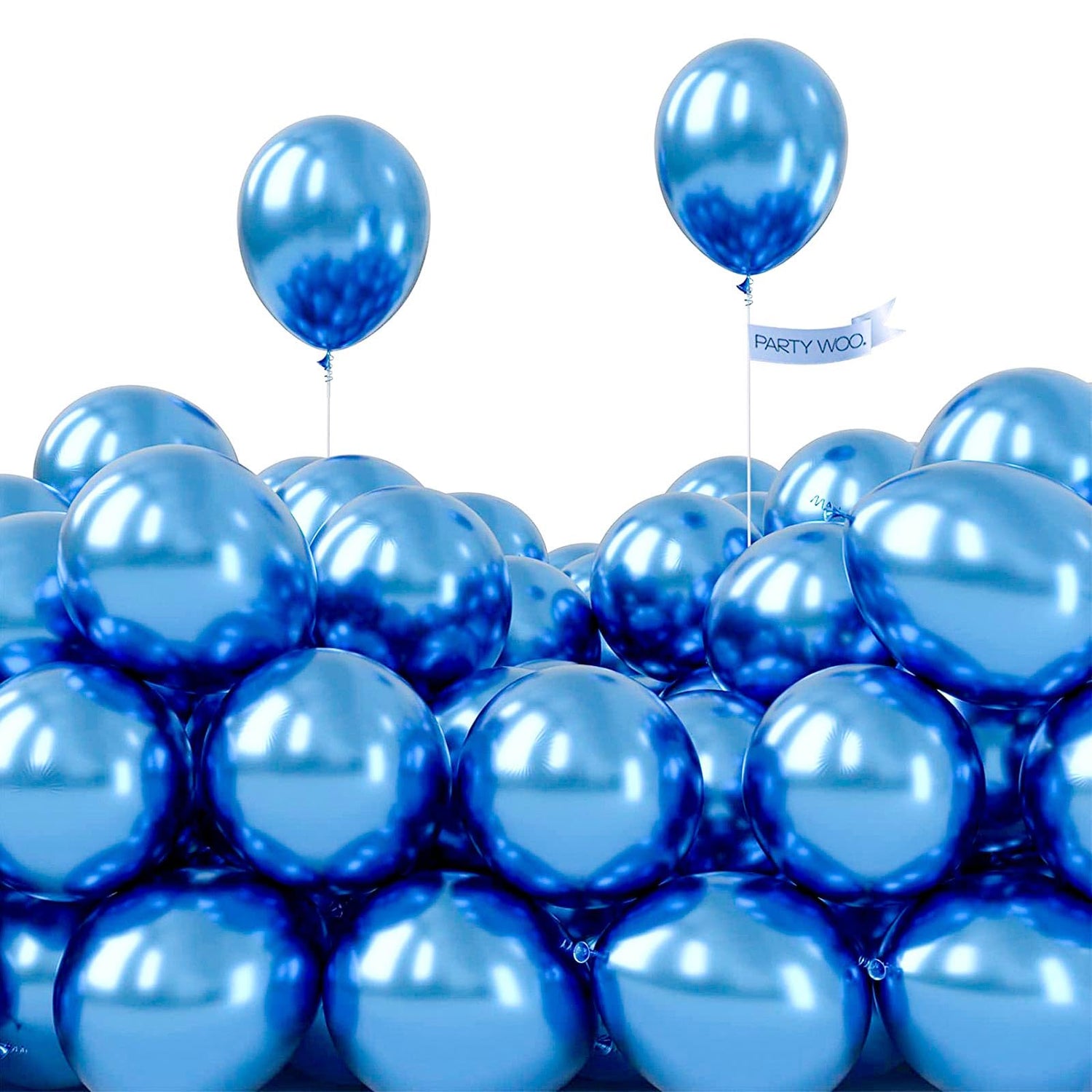 Blue-G106 Metallic Balloons 100pcs (5 inch)