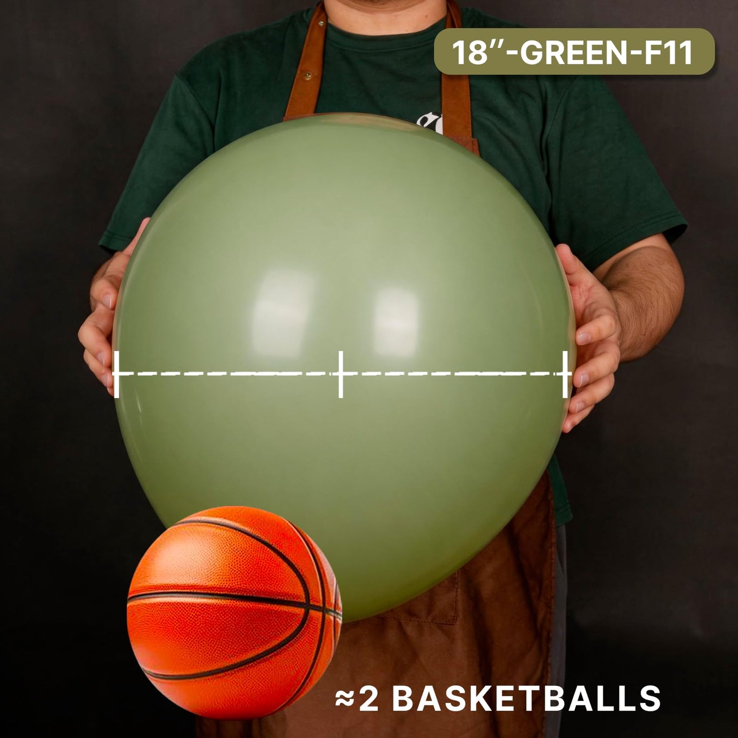 Green-F11 Balloons 20pcs (18 inch)