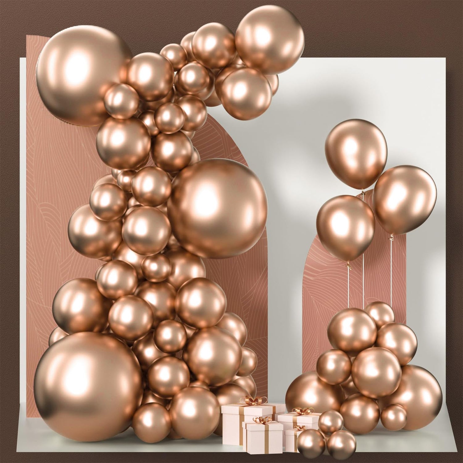 Champagne Gold-G112 Metallic Balloons Arch Kit Garland 85pcs (5/10/12/18 inch)