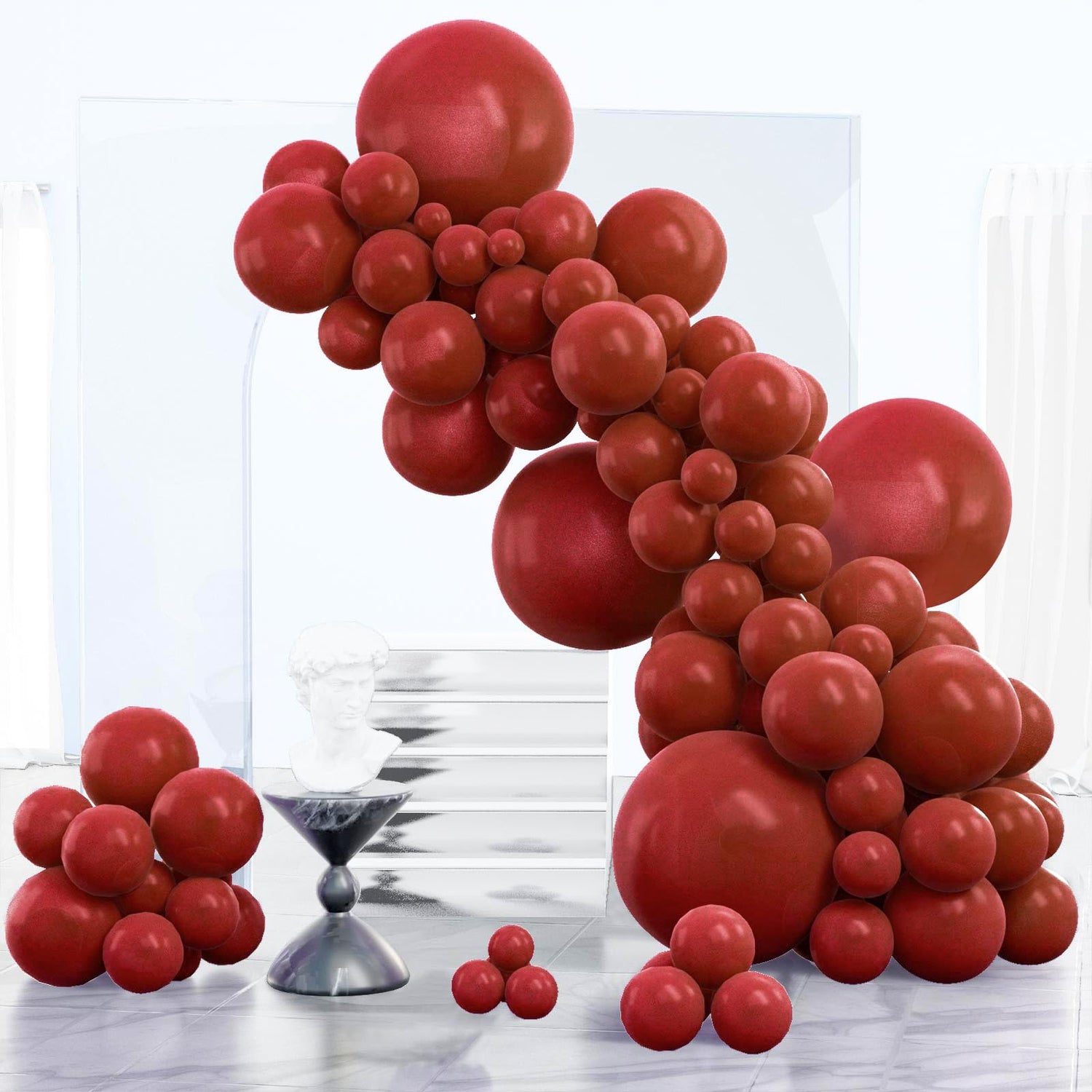 Burgundy-Y62 Balloons Arch Kit Garland 152pcs (5/10/12/18 inch)