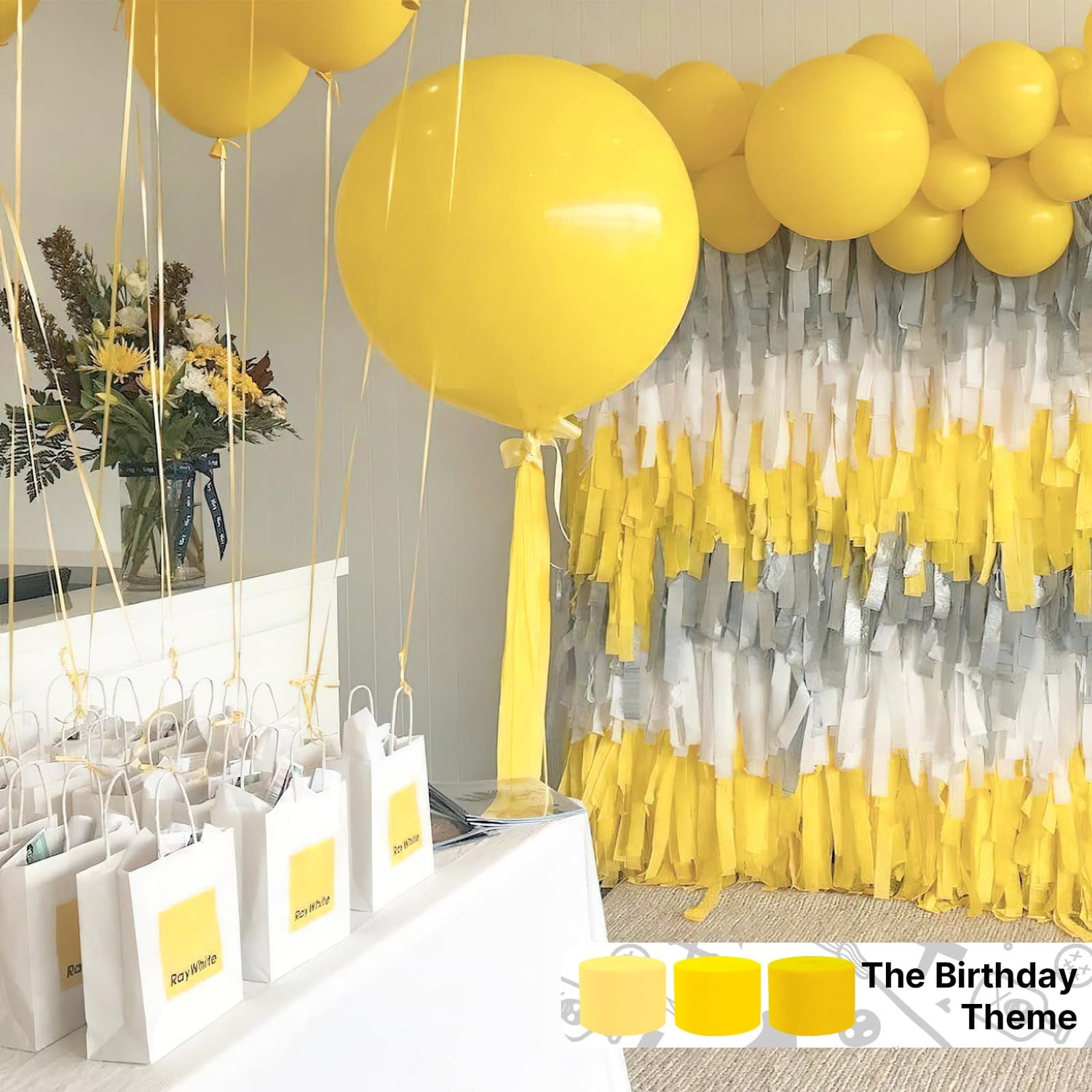 Light Yellow Crepe Paper 4pcs