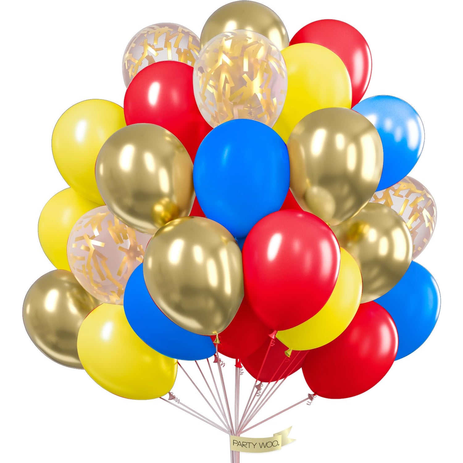 Red & Yellow & Blue Balloons 100pcs