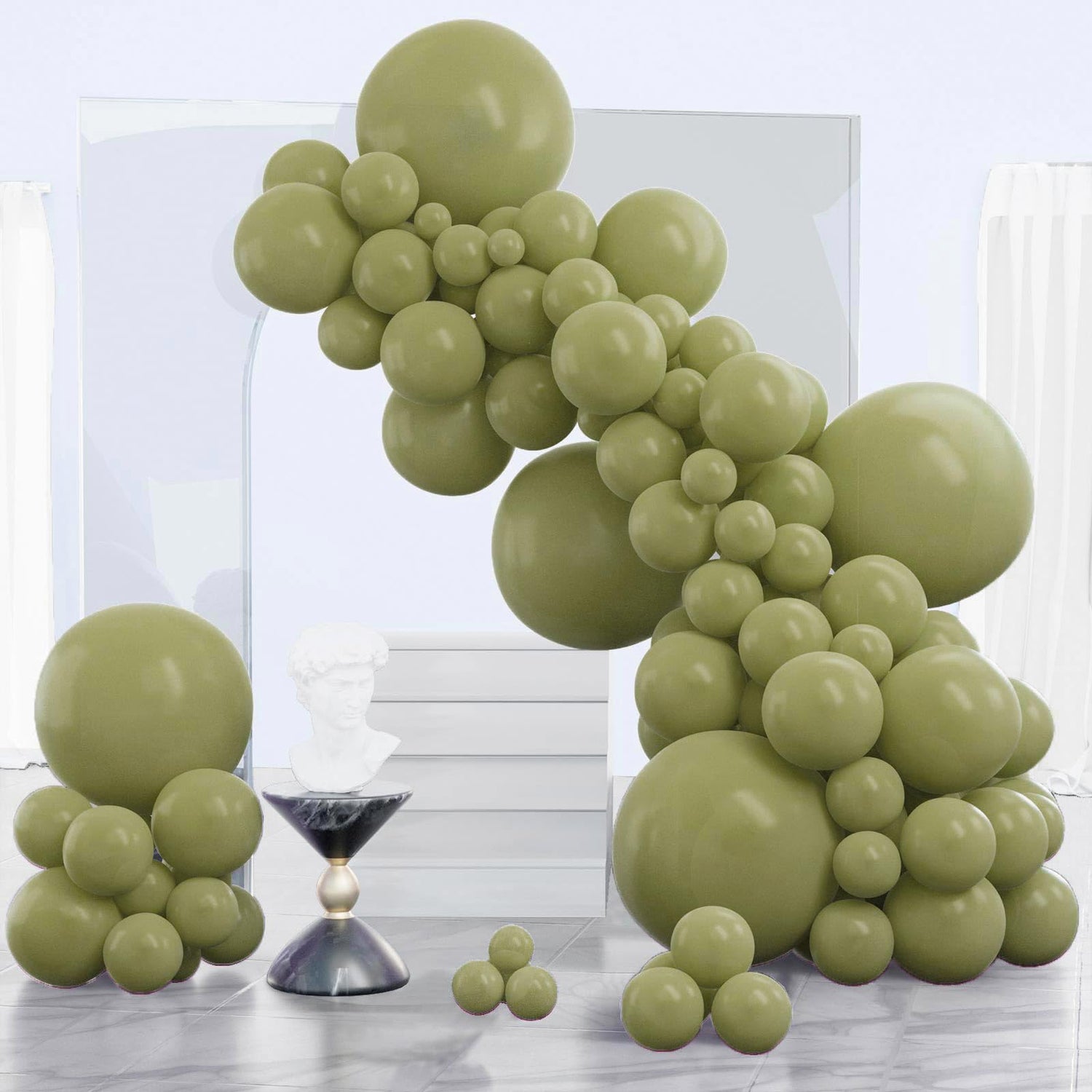 Green-F11 Balloons Arch Kit Garland 140pcs (5/10/12/18 inch)