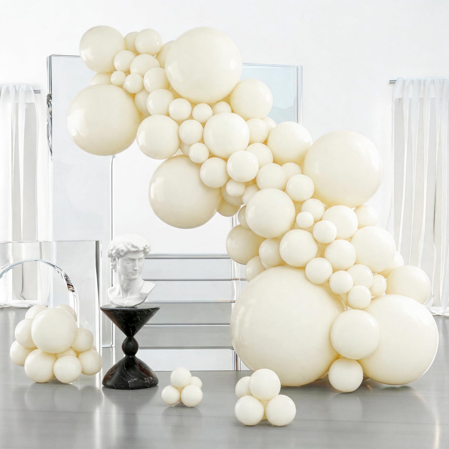 Brown-F05 Balloons 127pcs (36/18/12/10/5 inch)
