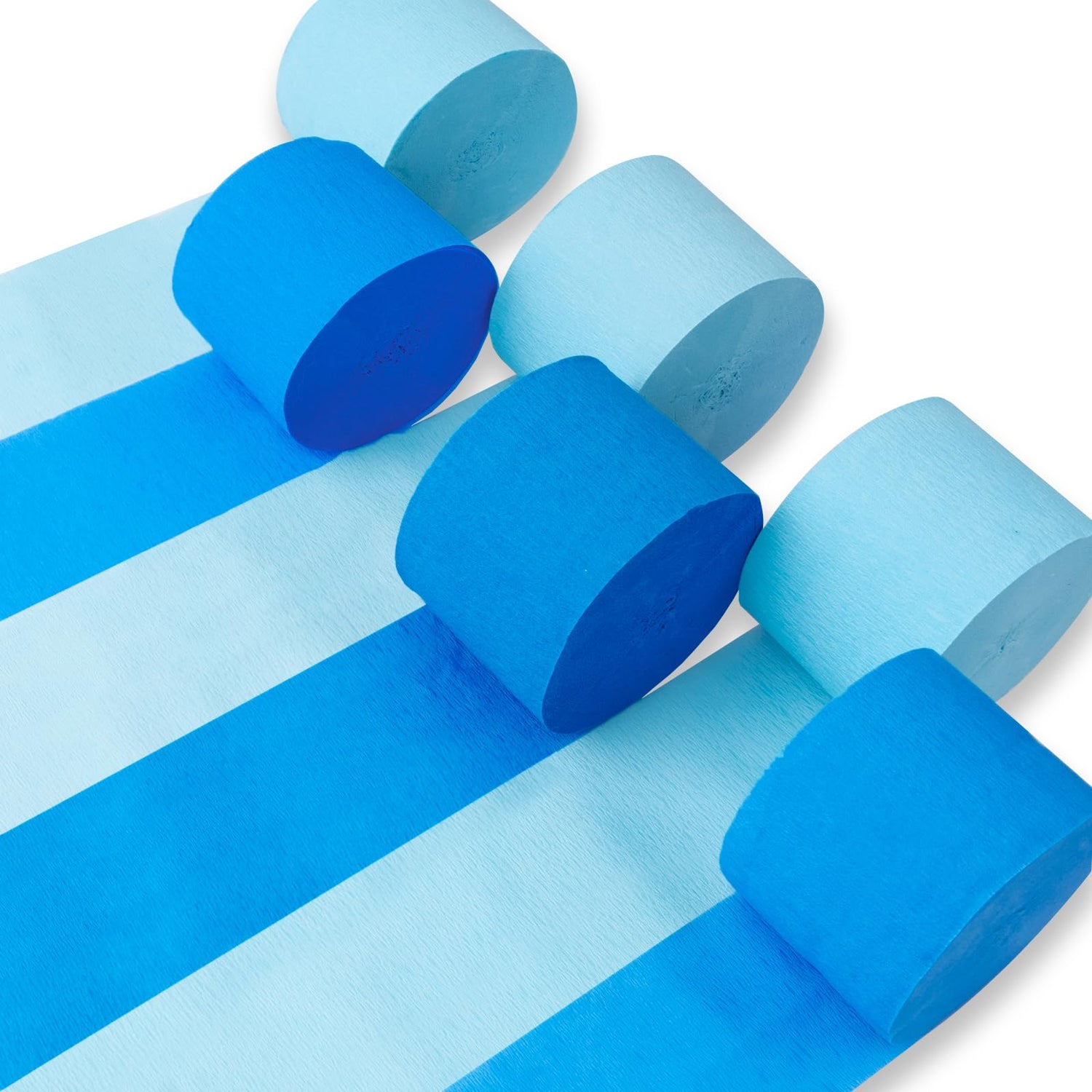 Light Blue & Sky Blue Crepe Paper 6pcs