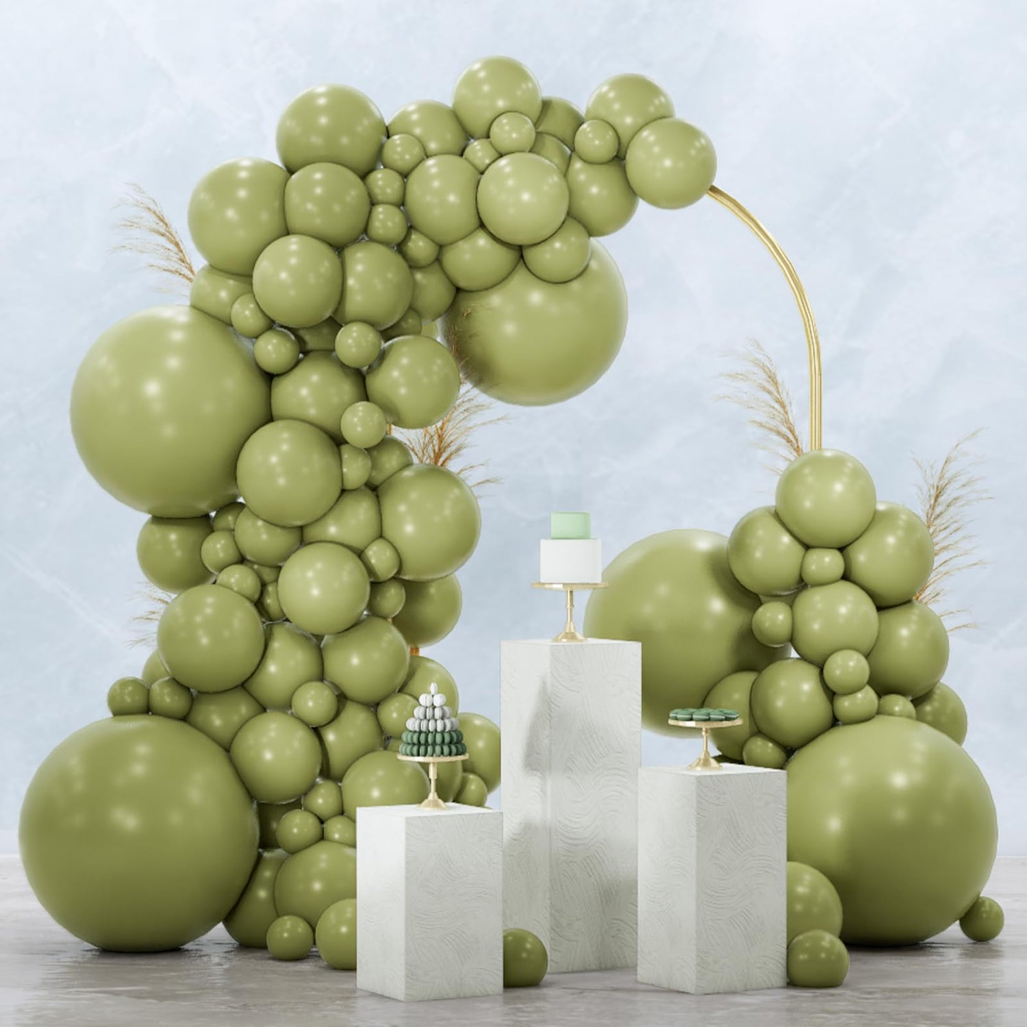 Green-F11 Balloons Arch Kit Garland 145pcs (5/10/12/18 inch)