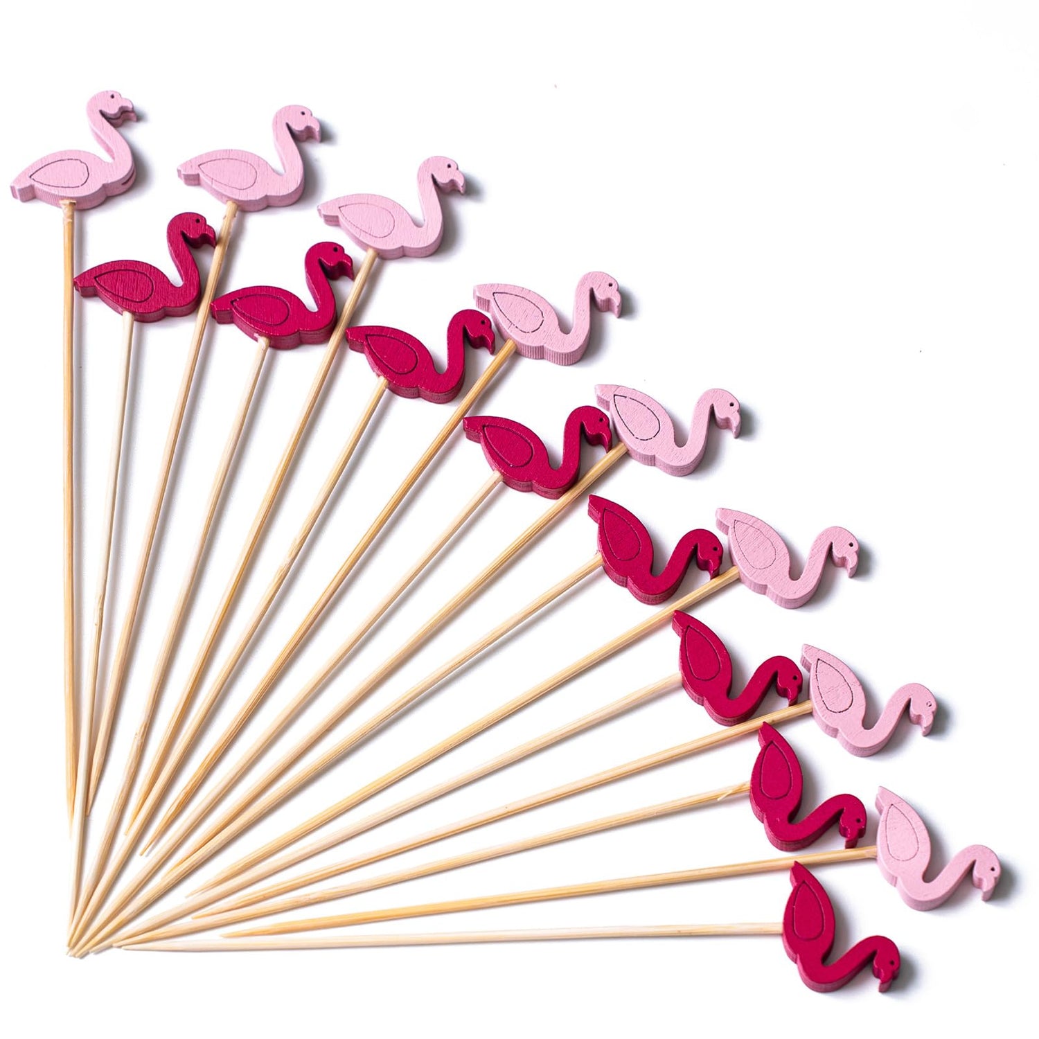 Pink-LG713 Cocktail Picks (Bamboo) 100pcs