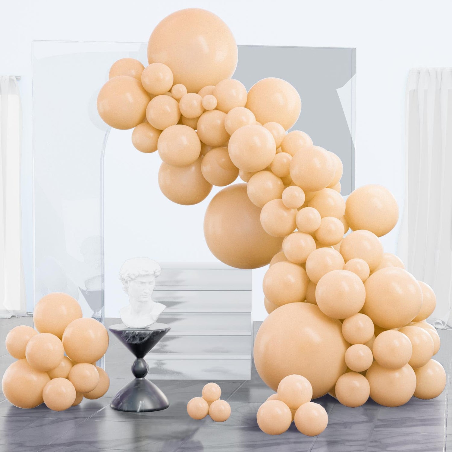 Brown-F05 Balloons Arch Kit Garland 85pcs (5/10/12/18 inch)
