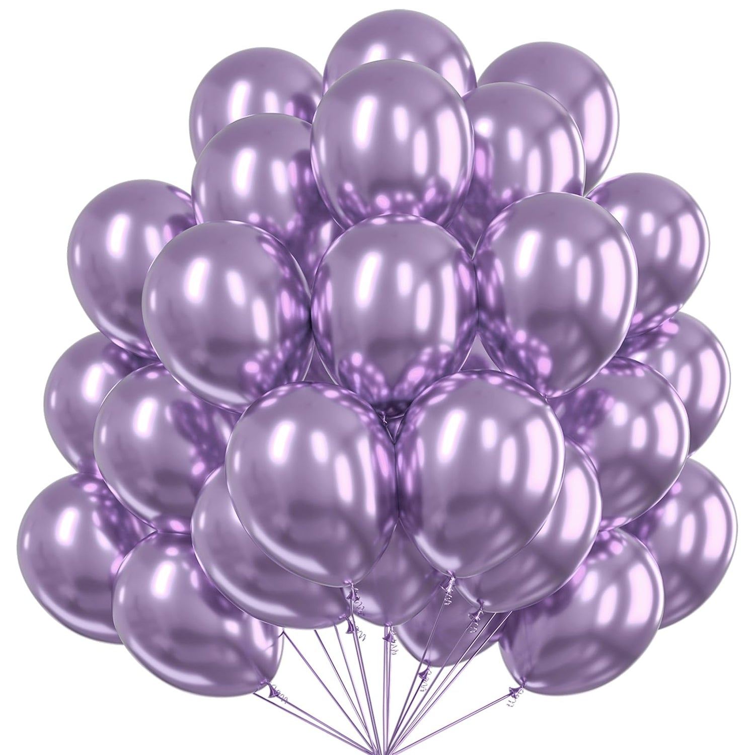 Purple-G130 Metallic Balloons 50pcs (12 inch)