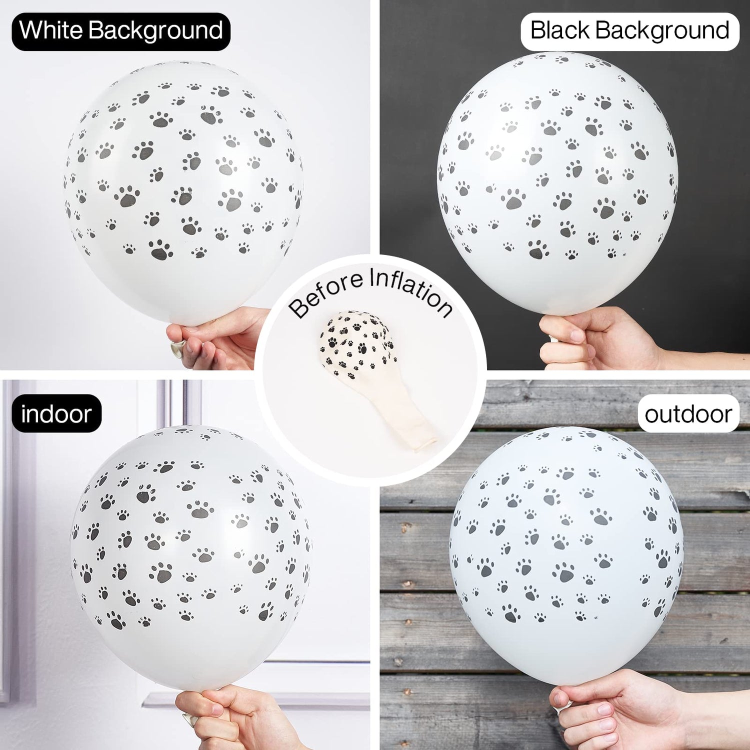 Dog Paw Print Balloons 50pcs (12 inch)
