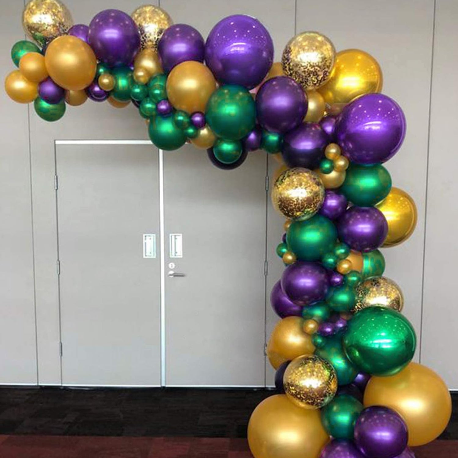 Green & Purple & Gold Repentance Tuesday Balloons Arch Kit Garland 140pcs (5/10/12/18 inch)