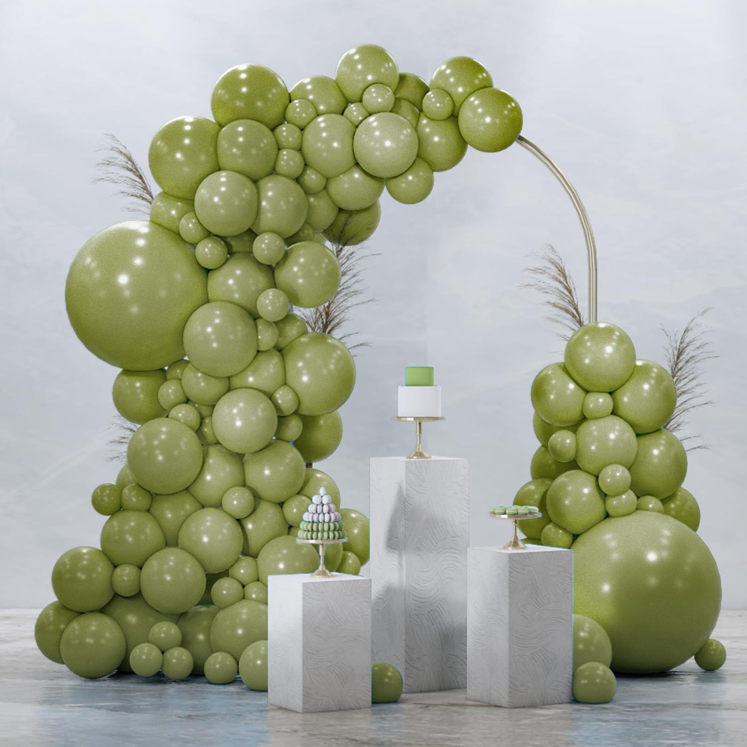 Green-F11 Balloons Arch Kit Garland 92pcs (5/10/12/18 inch)