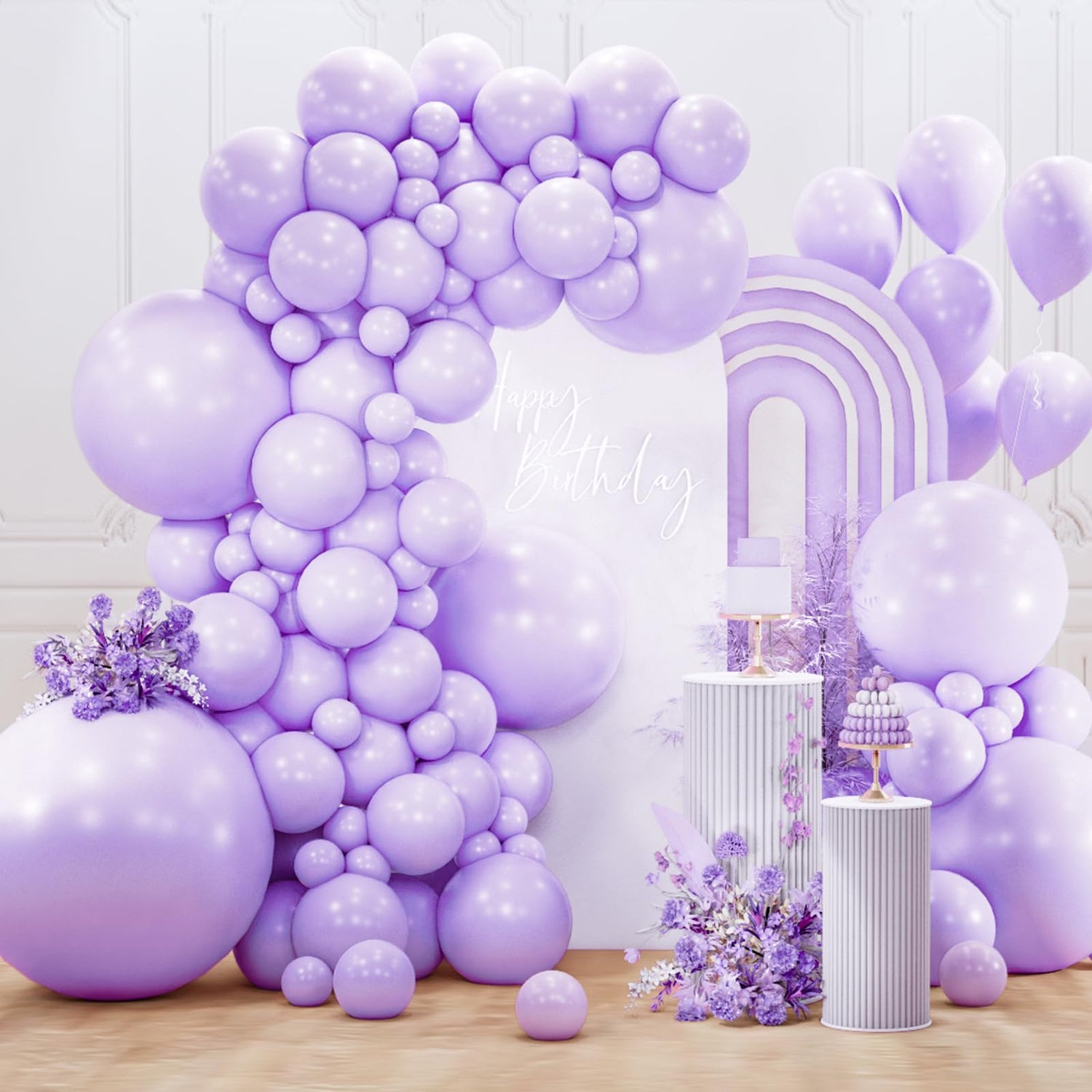 Macaron Purple-Q10 Balloons Arch Kit Garland 127pcs (5/10/12/18/36 inch)