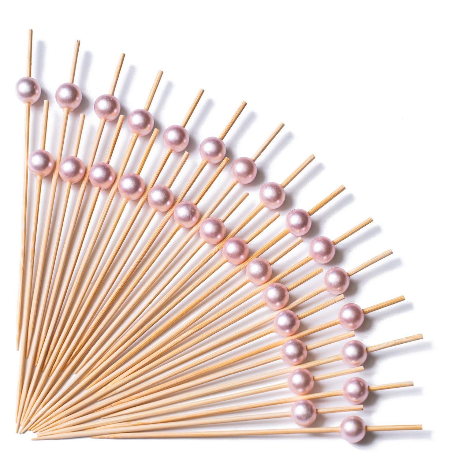 Pink-LG713 Cocktail Picks (Bamboo) 200pcs
