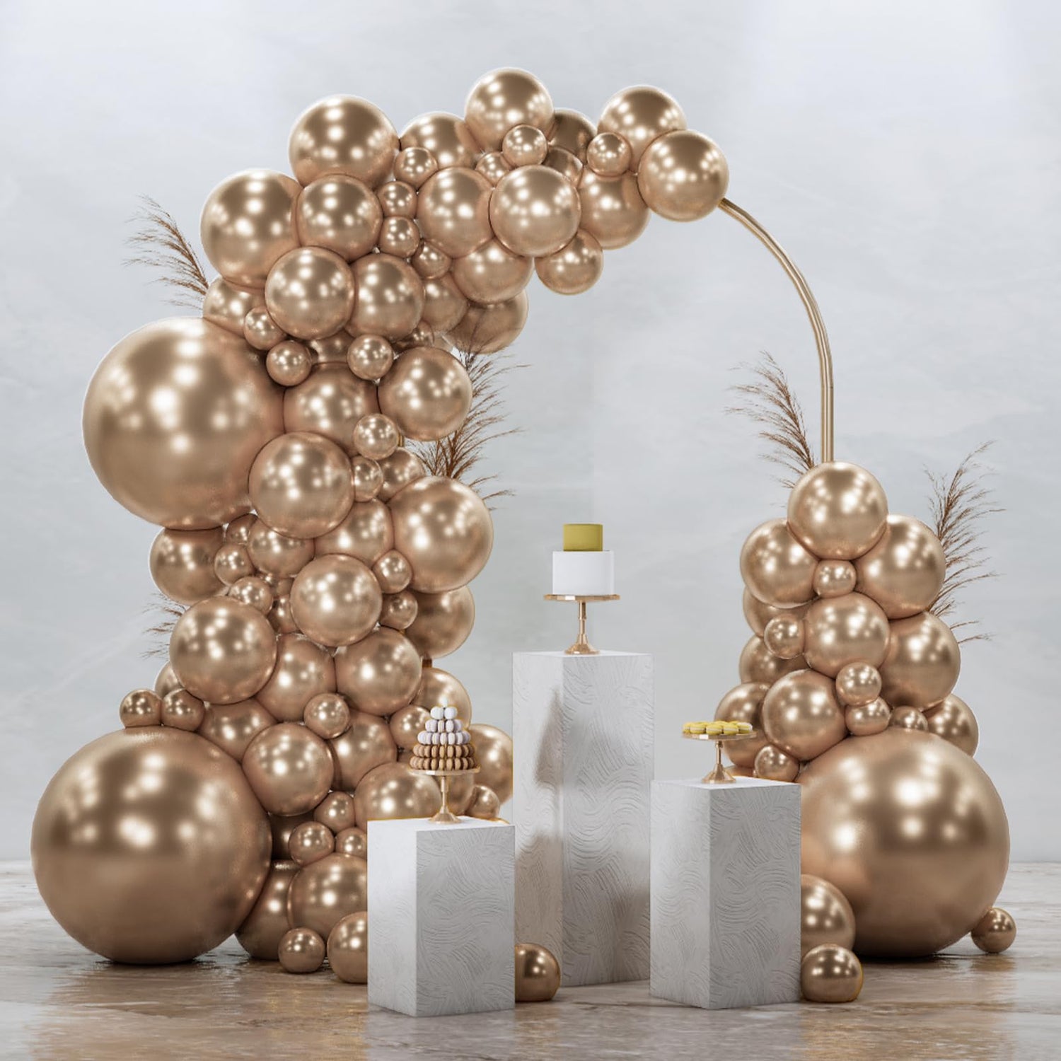 Gold-G127 Metallic Balloons Arch Kit Garland 100pcs (5/10/12/18 inch)