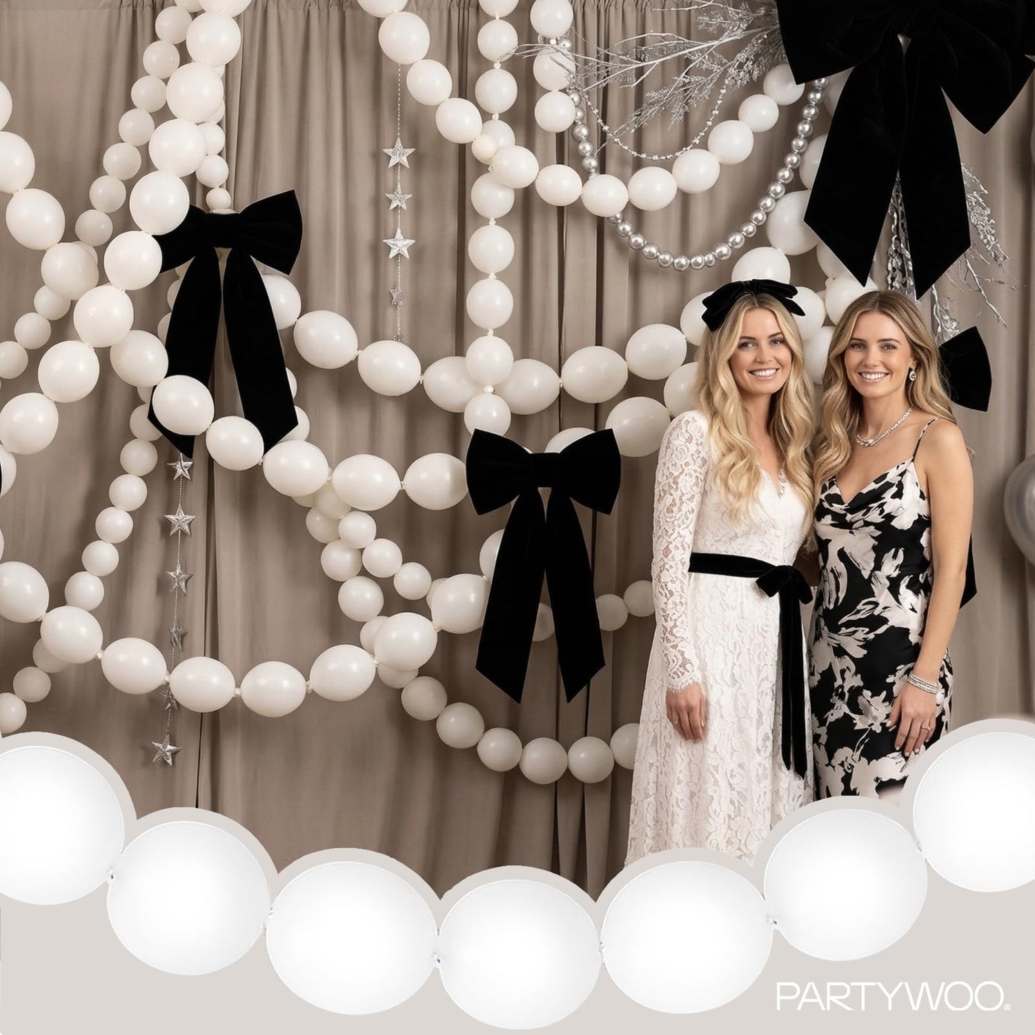 White-Y13 Linking Balloons 100pcs (6 inch)