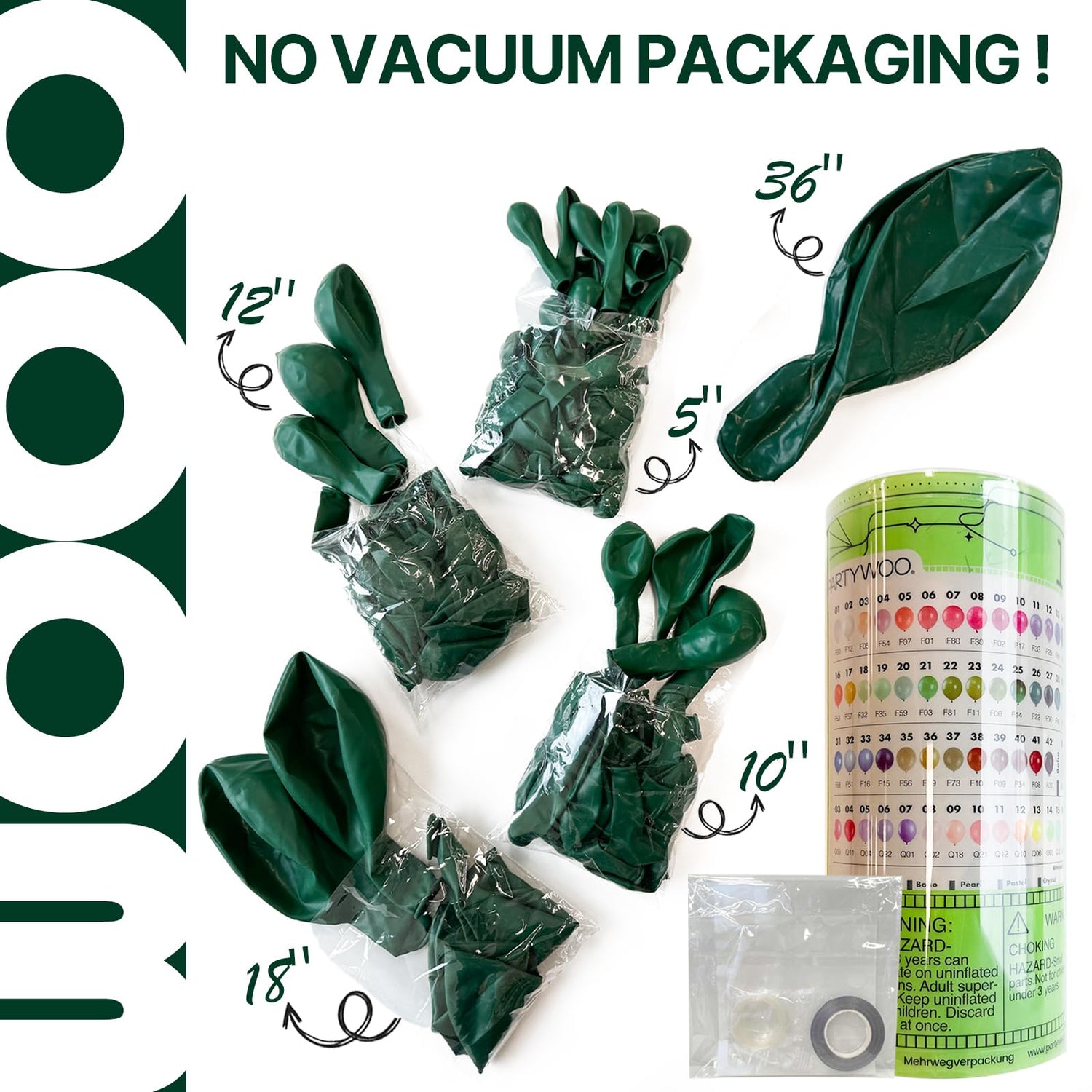 Green-Y56 Balloons Arch Kit Garland 127pcs (5/10/12/18/36 inch)