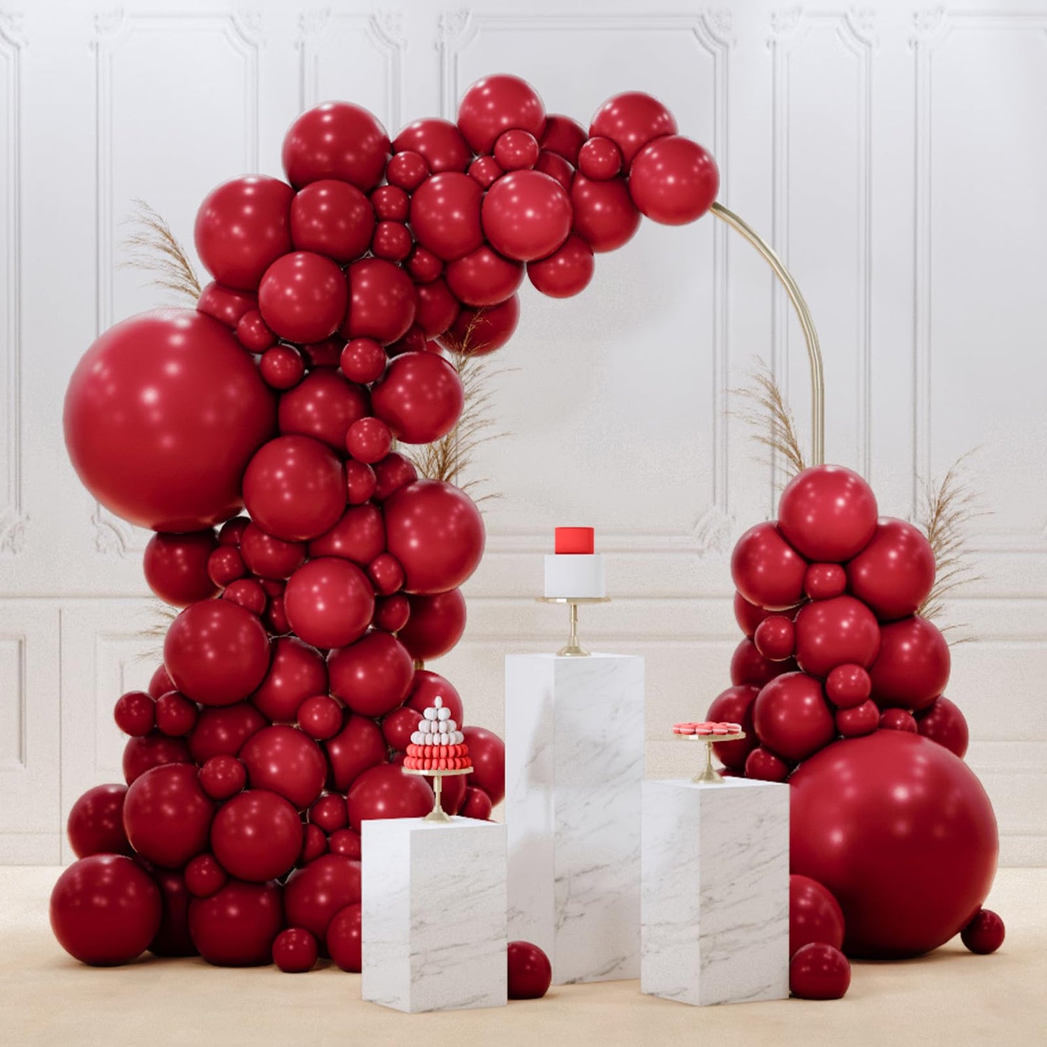 Burgundy-Y62 Balloons Arch Kit Garland 92pcs (5/10/12/18 inch)