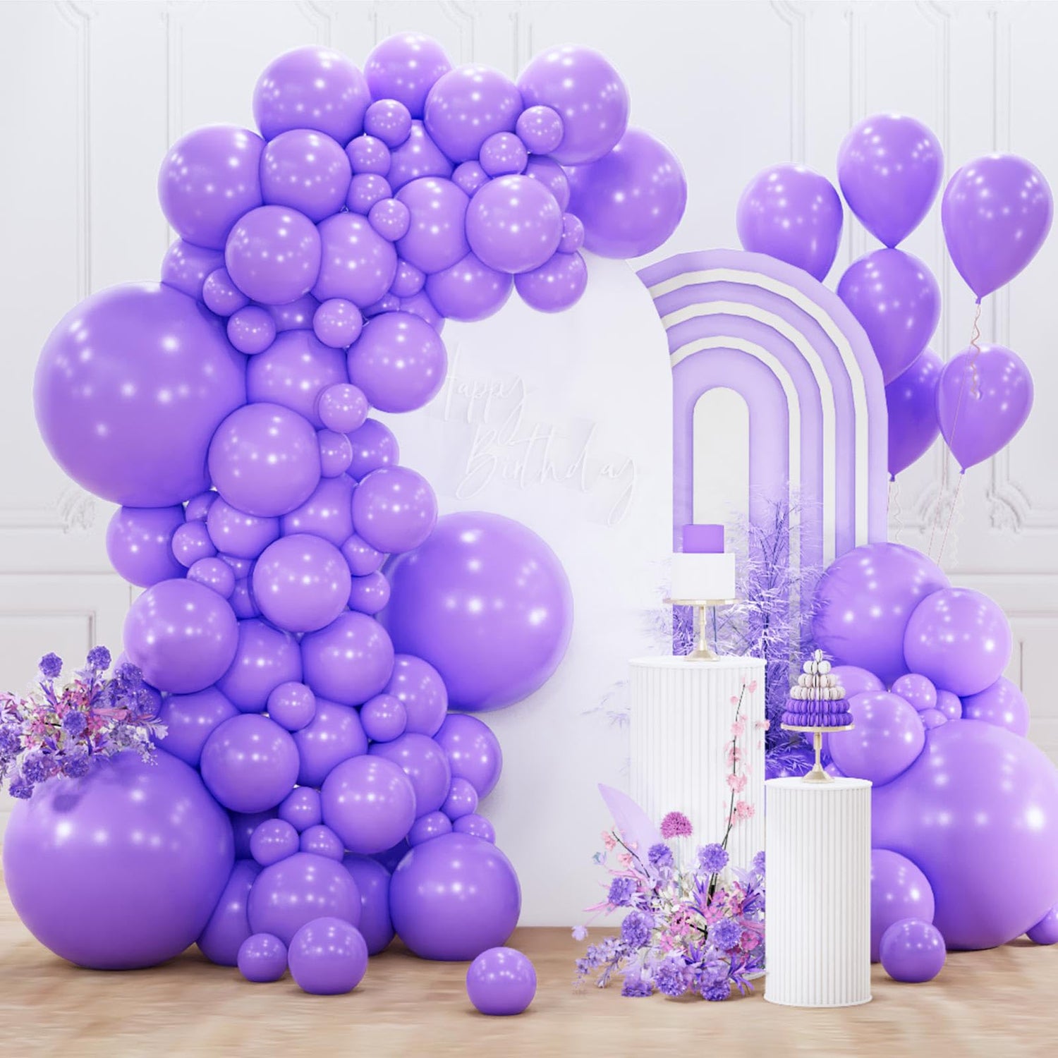 Purple-Y15 Balloons Arch Kit Garland 152pcs (5/10/12/18 inch)