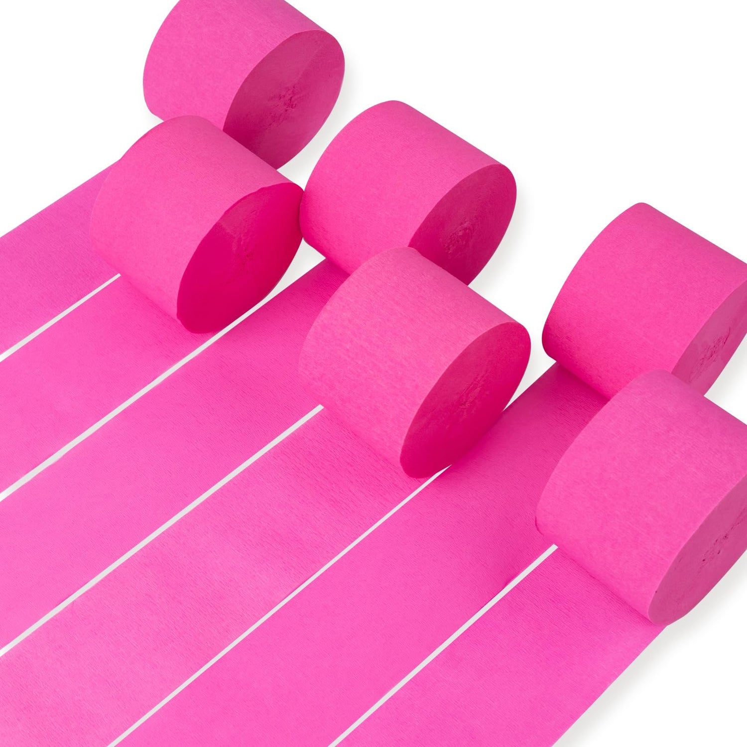 Pink Crepe Paper 6pcs