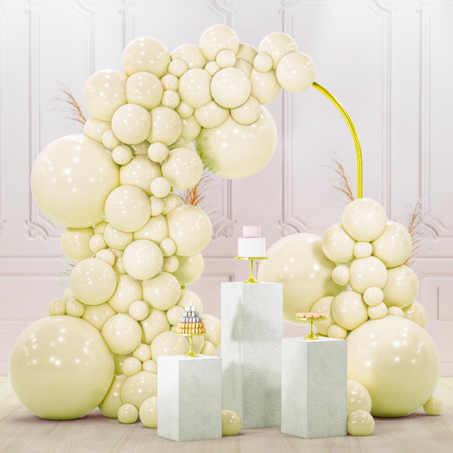 Yellow-Q07 Balloons Arch Kit Garland 120pcs (5/10/12/18 inch)