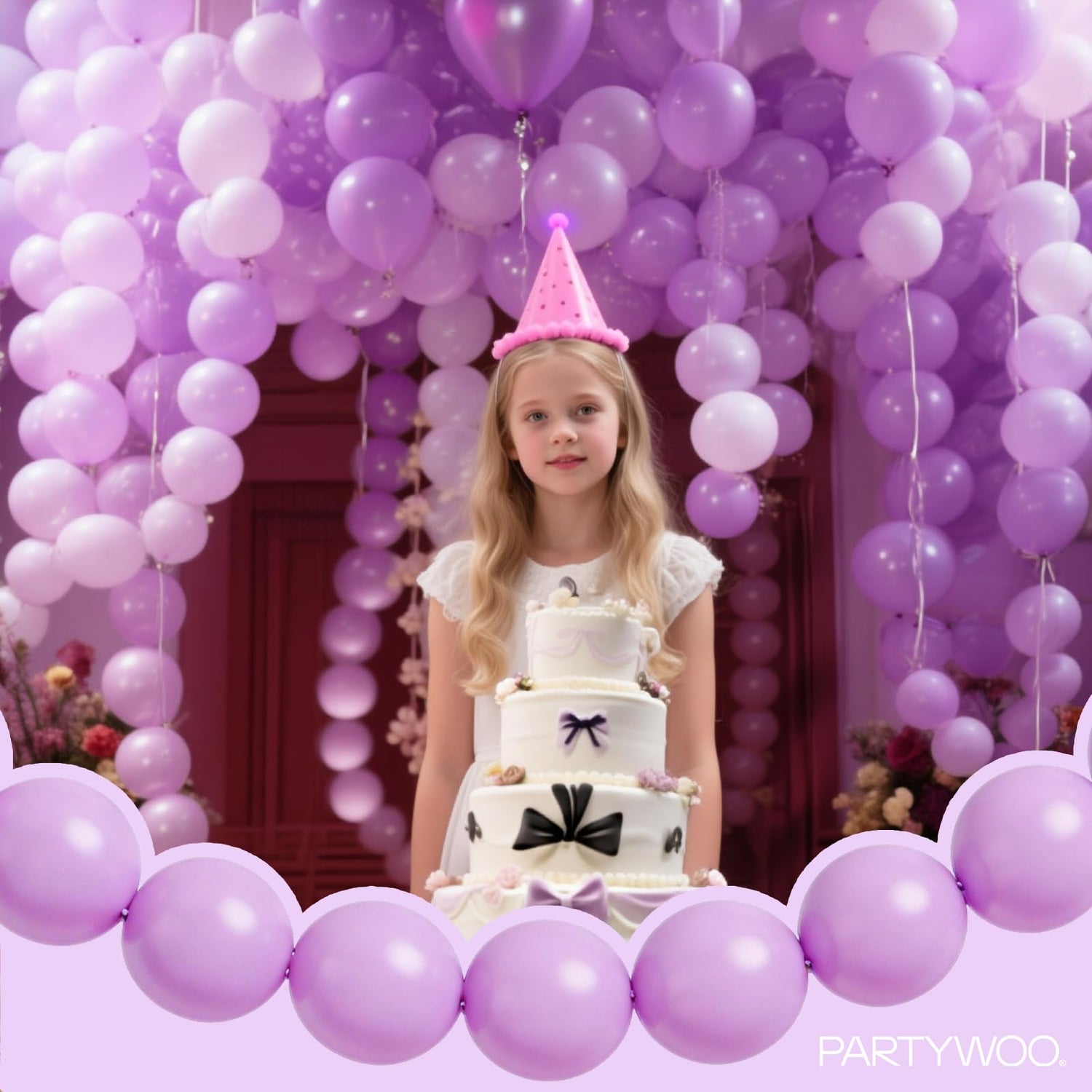Macaron Purple-Q10 Linking Balloons 100pcs (6 inch)