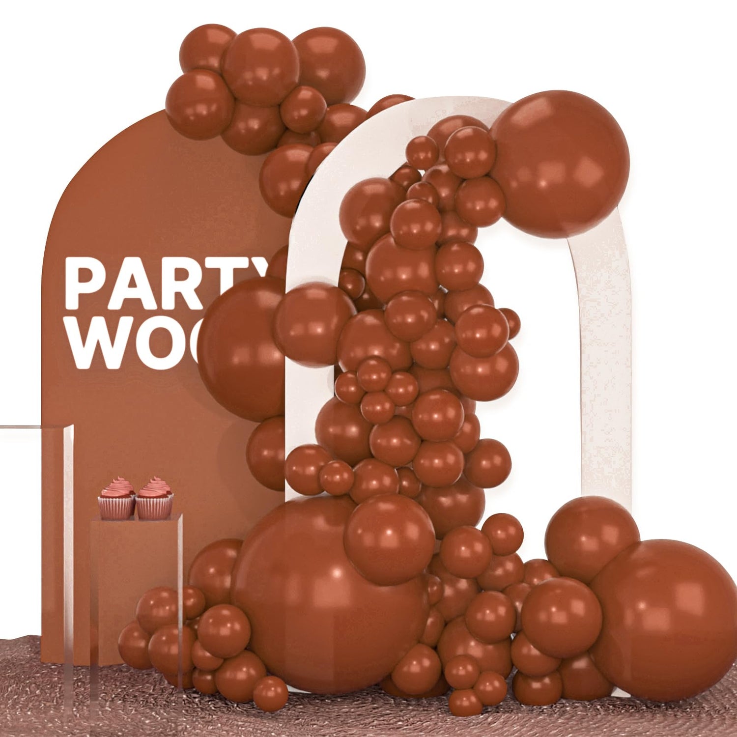 Brown-F08 Balloons Arch Kit Garland 100pcs (5/10/12/18/36 inch)
