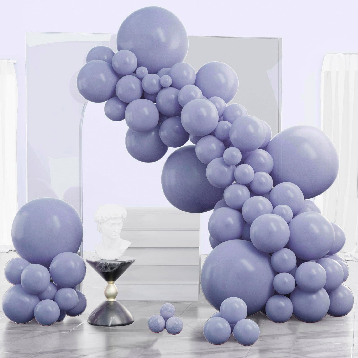 Gray-F16 Balloons Arch Kit Garland 120pcs (5/10/12/18 inch)