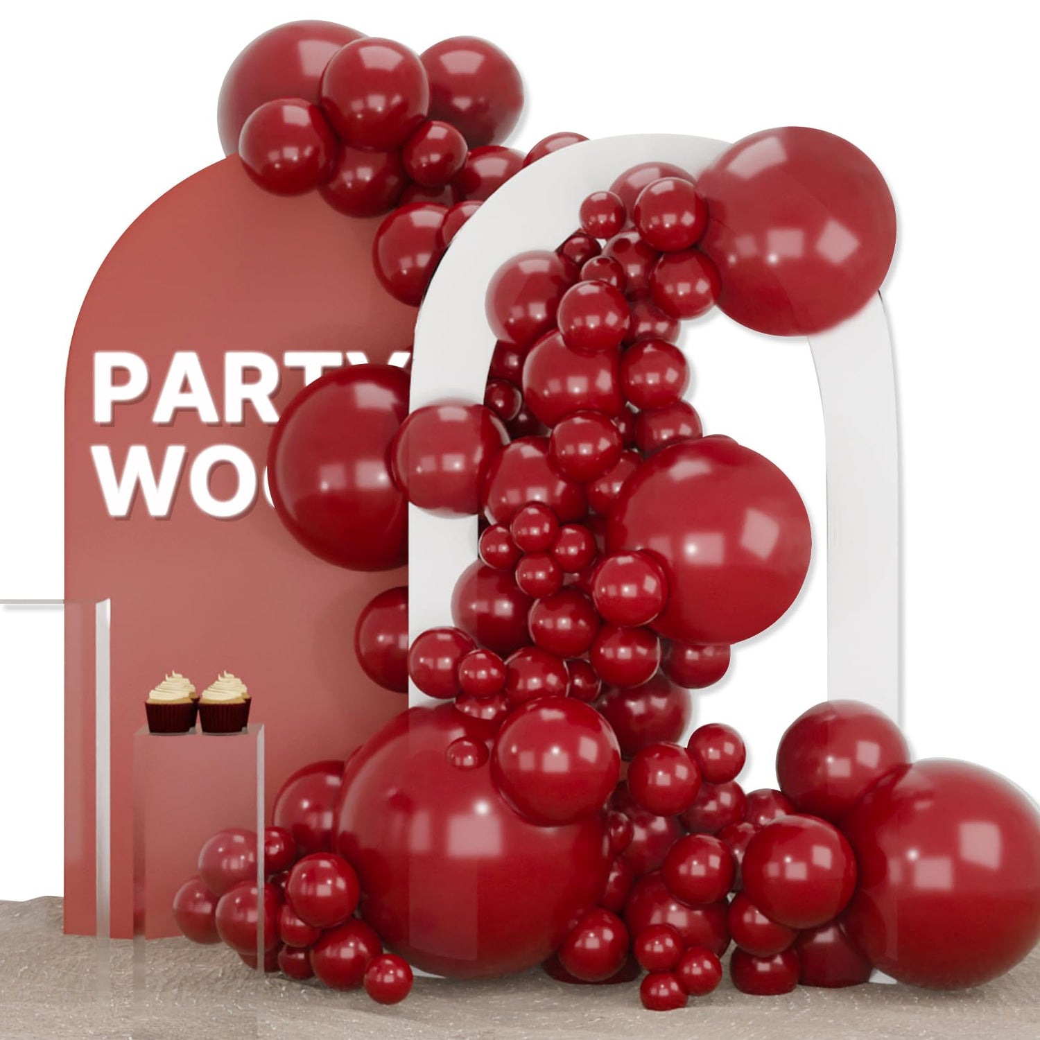 Burgundy-Y62 Balloons Arch Kit Garland 127pcs (5/10/12/18/36 inch)
