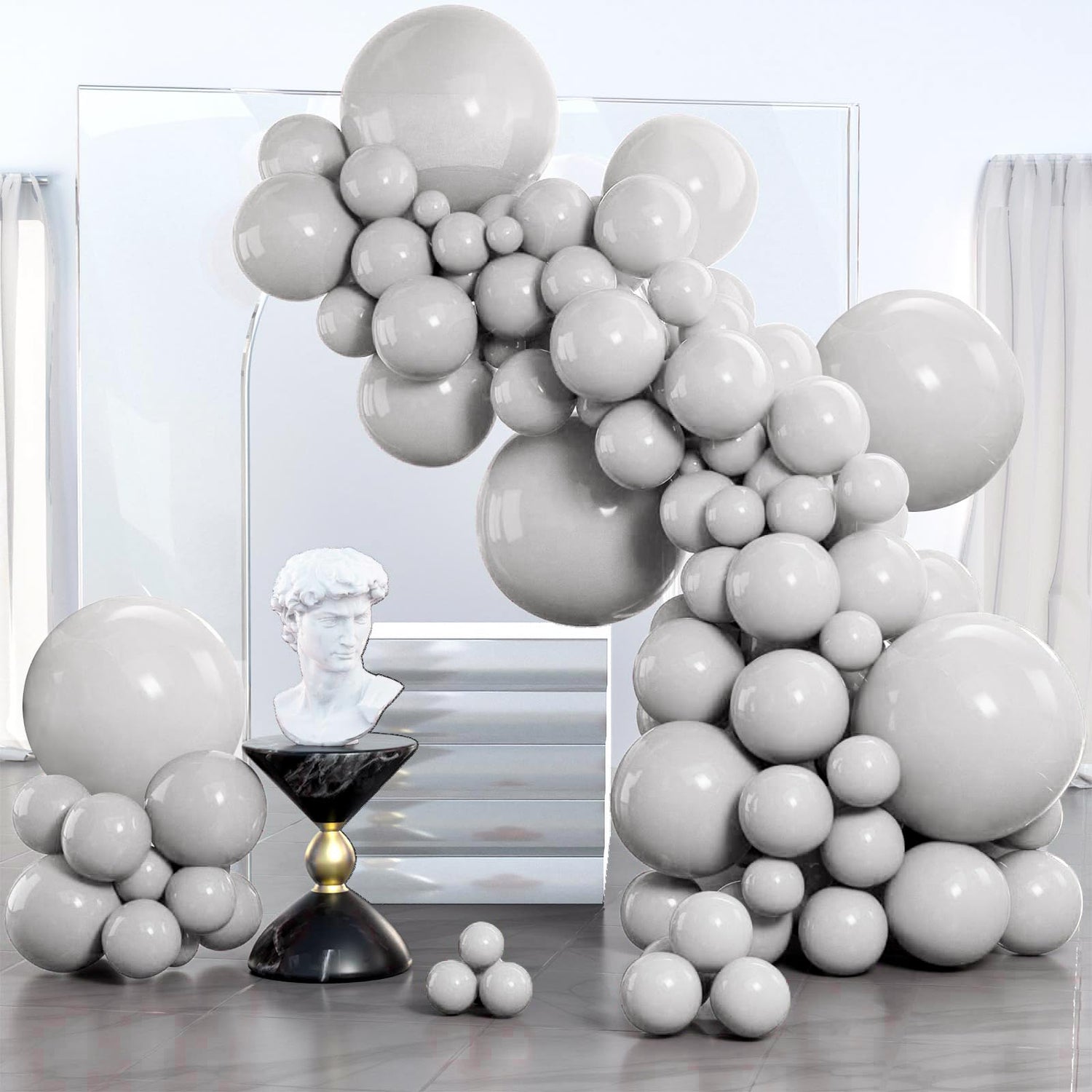 Gray-Y71 Balloons Arch Kit Garland 140pcs (5/10/12/18 inch)
