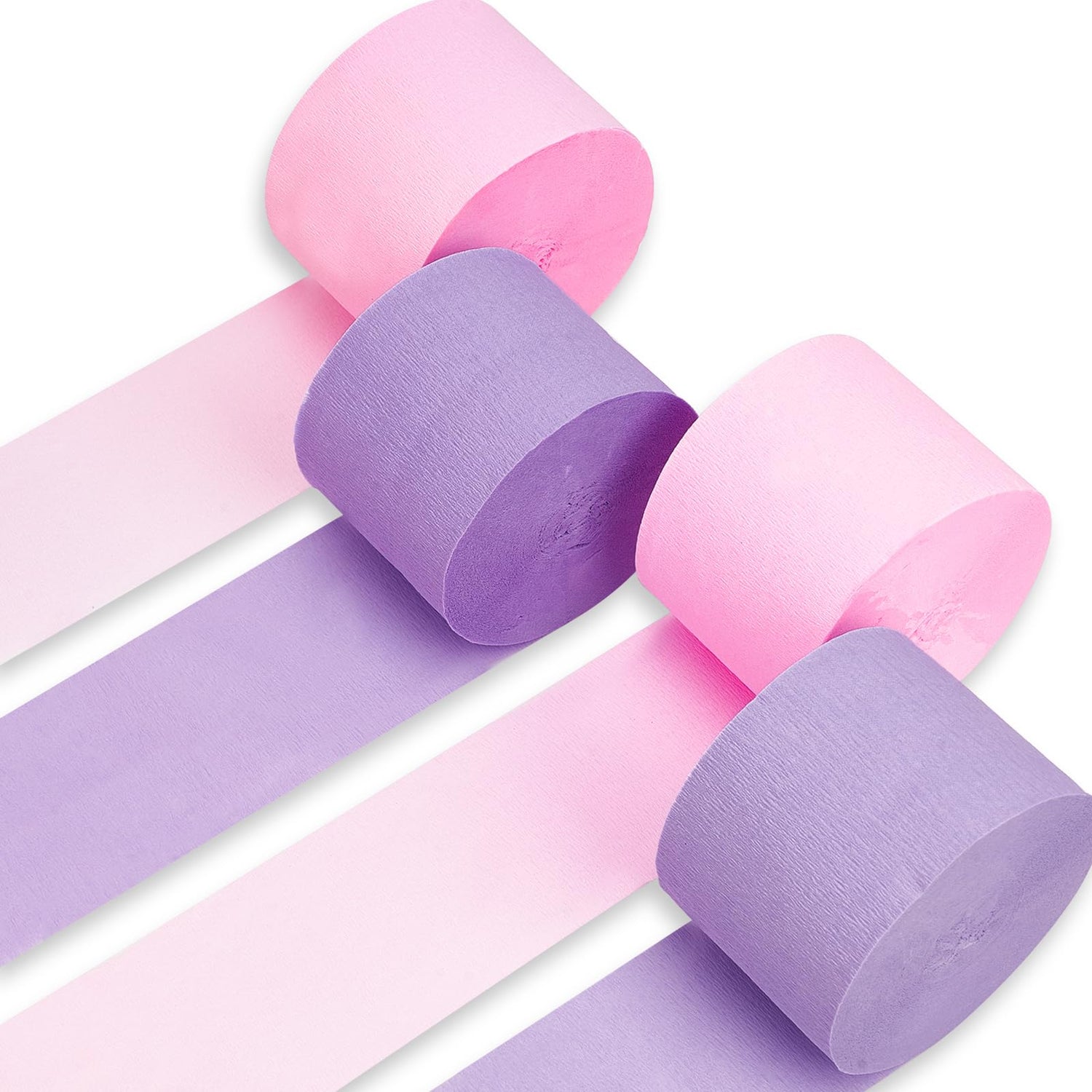 Pink & Purple Crepe Paper 4pcs