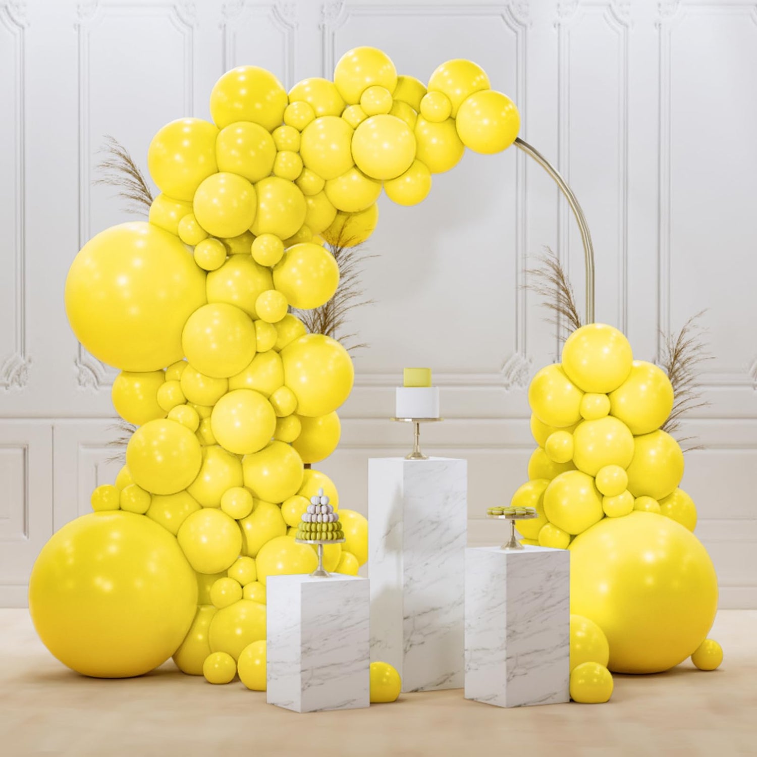 Yellow-Y55 Balloons Arch Kit Garland 128pcs (5/10/12/18 inch)