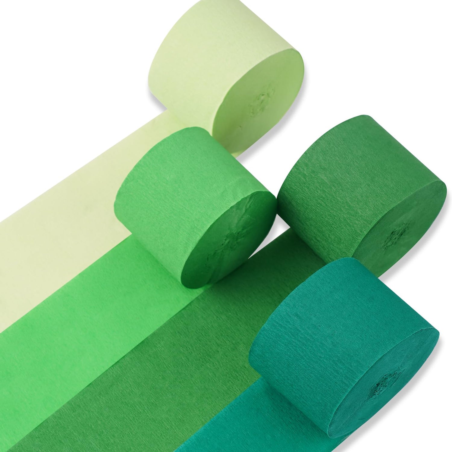 Green Ombre Crepe Paper 4pcs