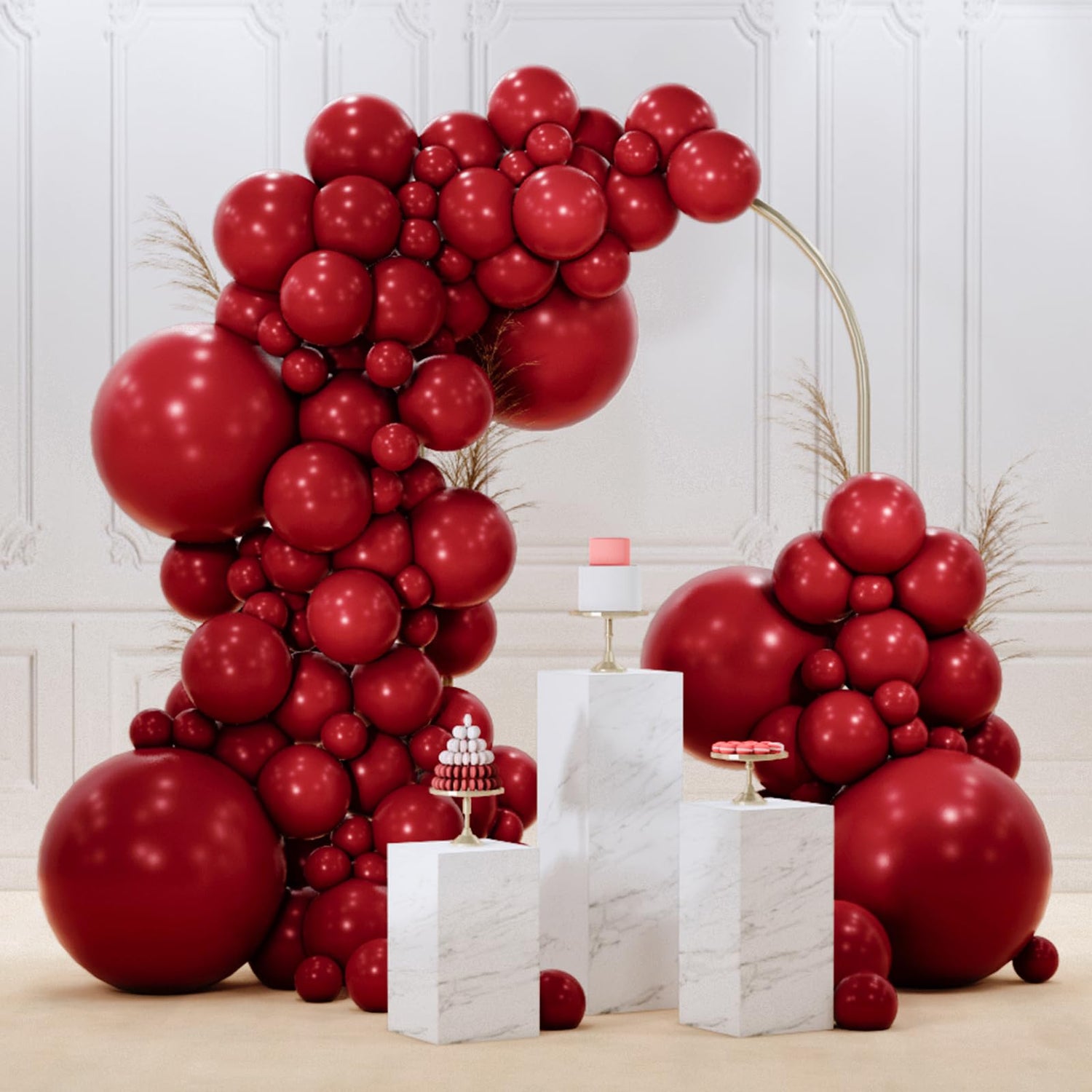 Burgundy-Y62 Balloons Arch Kit Garland 145pcs (5/10/12/18 inch)