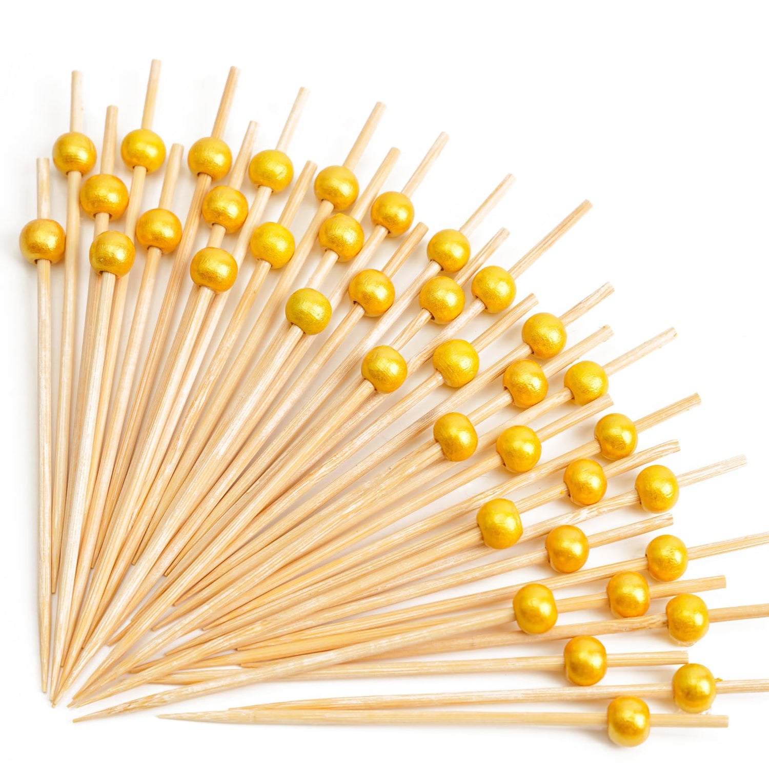 Yellow Cocktail Picks (Bamboo) 100pcs