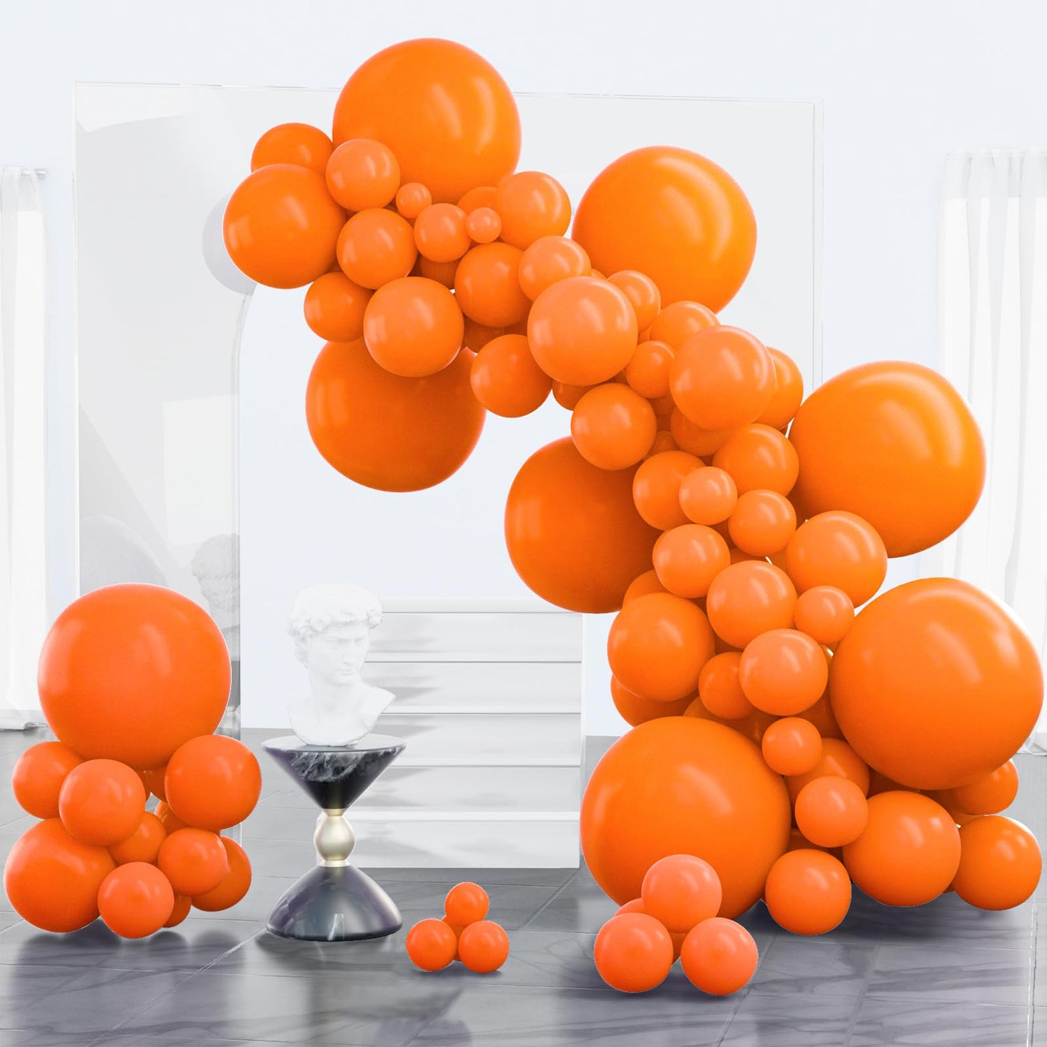 PartyWoo Orange Balloons 100pcs Different Sizes of 18 12 10 5 Inch Matte Fall Balloon Arch Kit Garland for Thanksgiving Halloween Little Cutie Baby Shower Birthday Party Decorations Orange-Y9