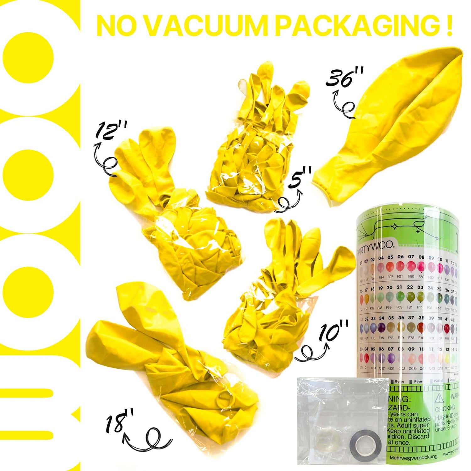 Yellow-Y55 Balloons Arch Kit Garland 127pcs (5/10/12/18/36 inch)