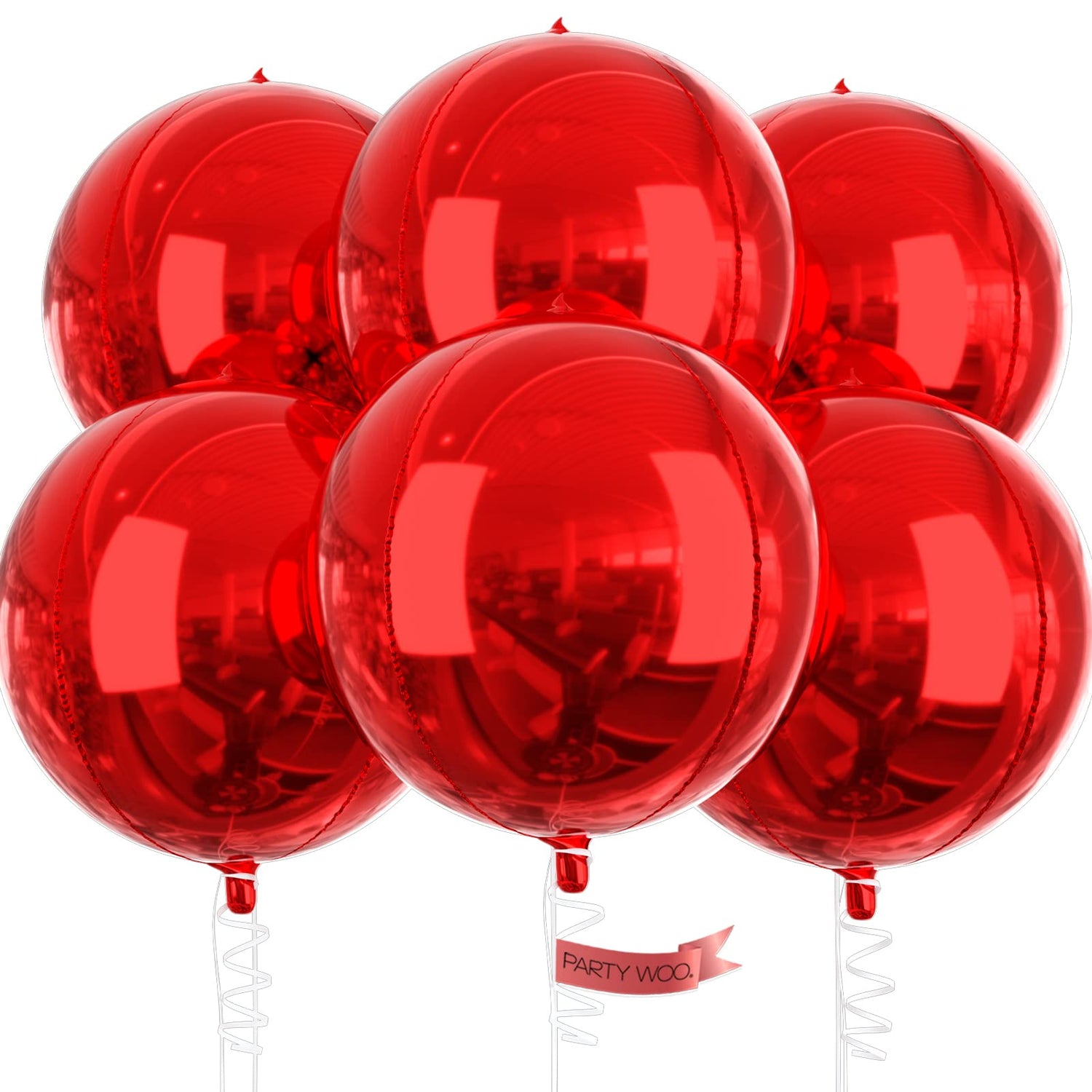 Red-LG04 Foil Balloons 6pcs (22 inch)