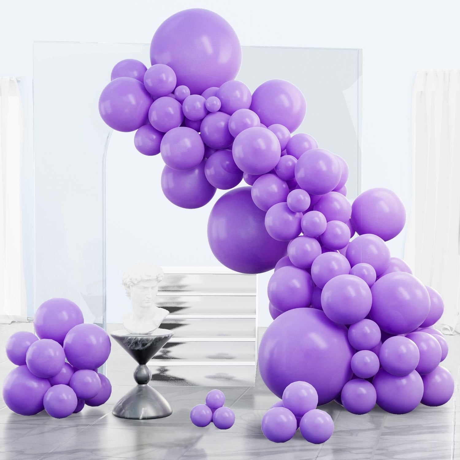 Purple-Y15 Balloons Arch Kit Garland 85pcs (5/10/12/18 inch)