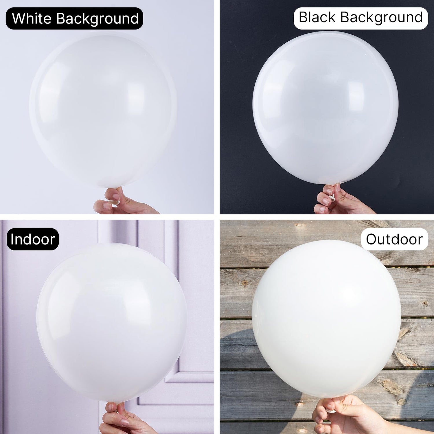White-Y13 Balloons 100pcs (10 inch)