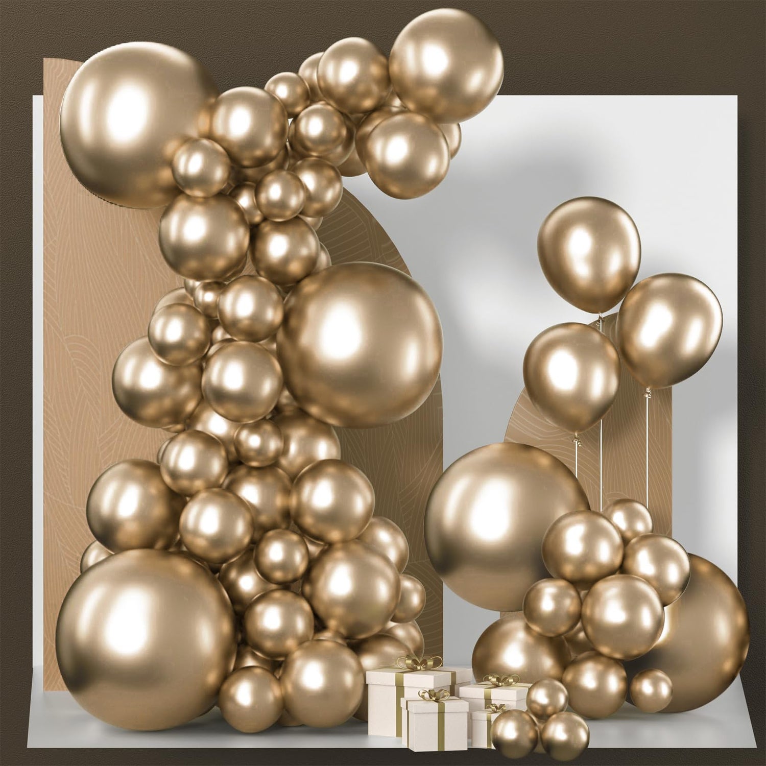 Gold-G127 Metallic Balloons Arch Kit Garland 120pcs (5/10/12/18 inch)