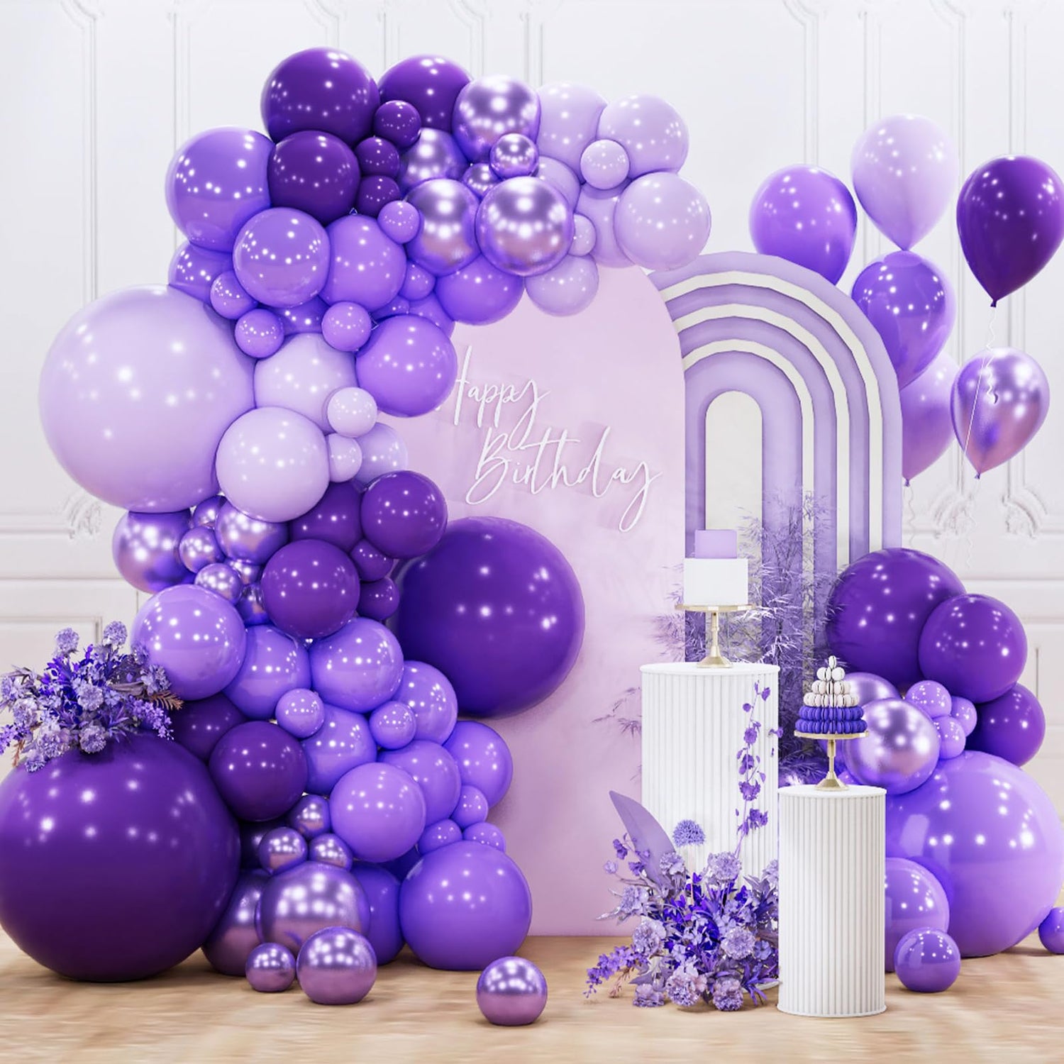 Purple Ombre Balloons Arch Kit Garland 140pcs (5/10/12/18 inch)